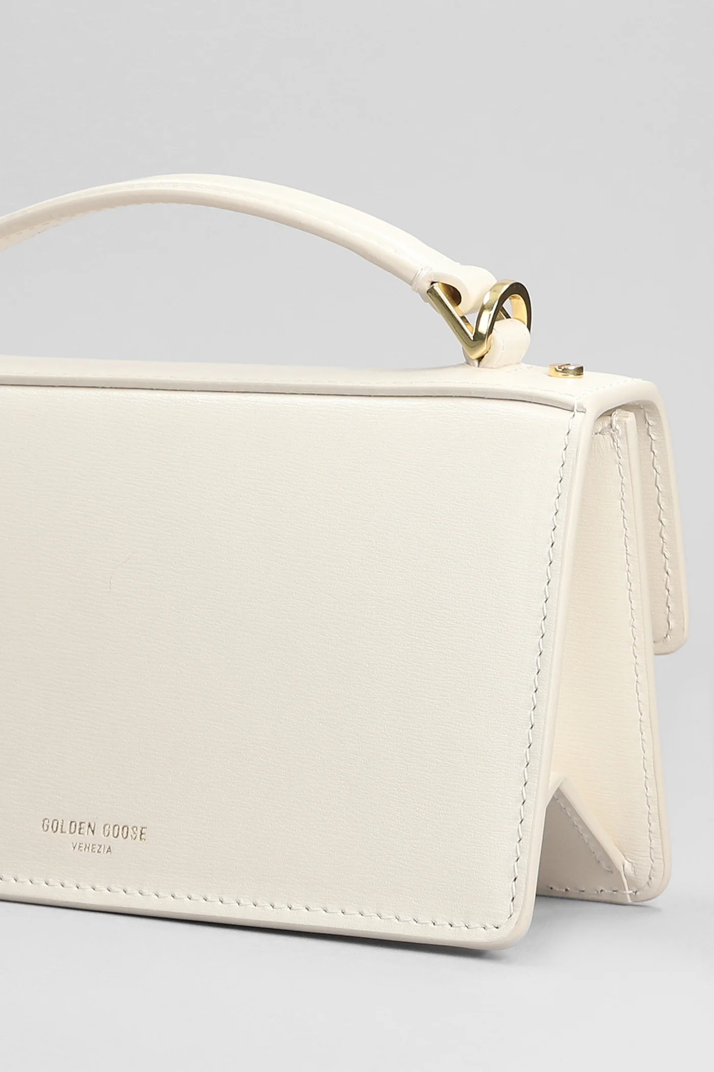 Venezia Hand bag in beige leather - Image 4