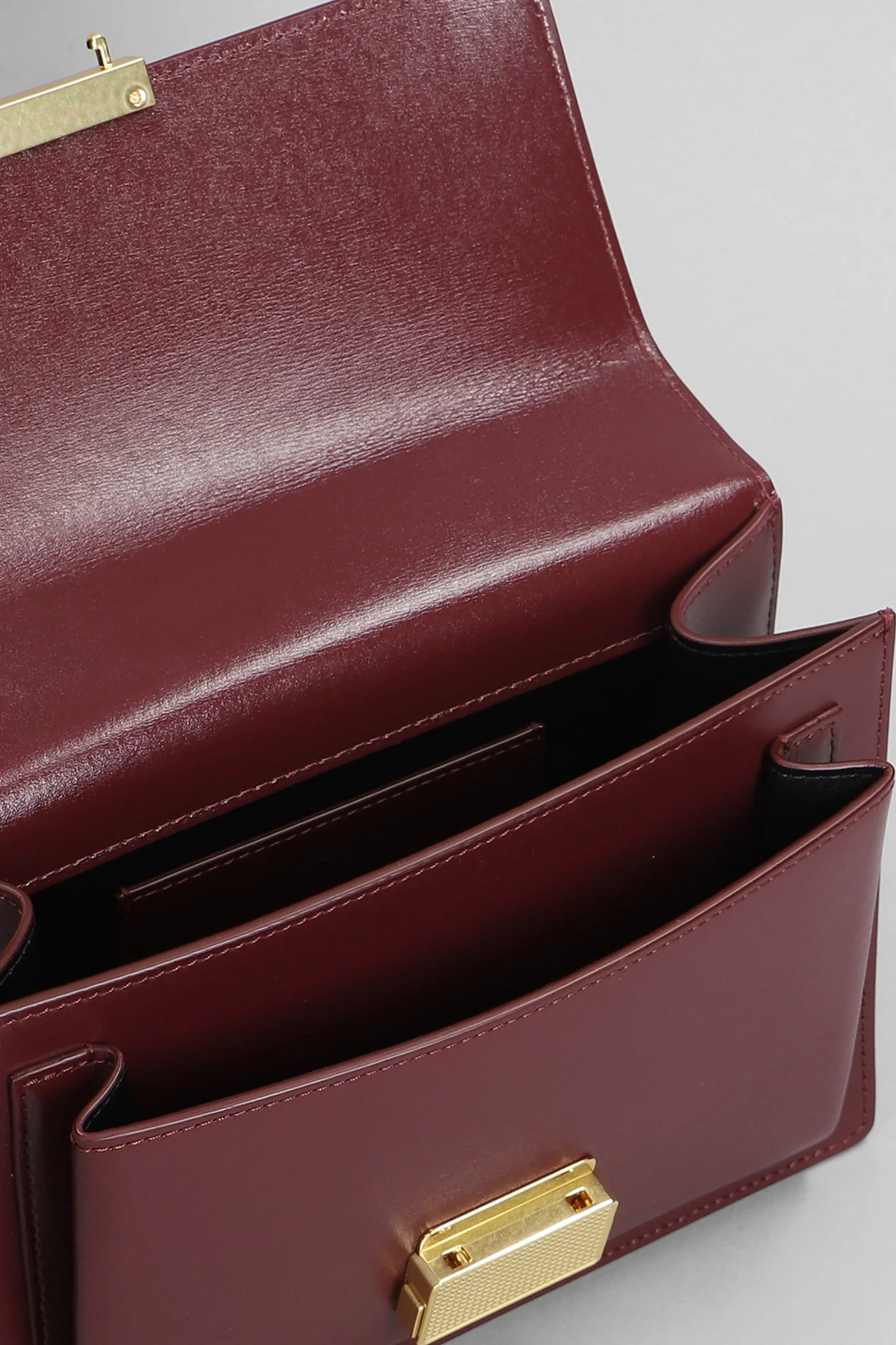 Venezia Hand bag in bordeaux leather - Image 4