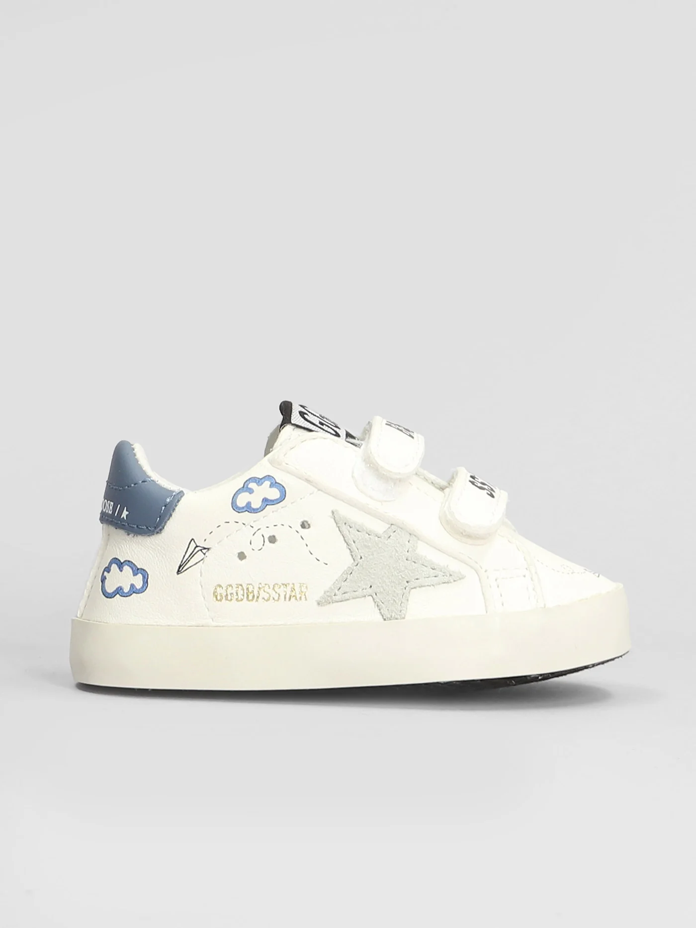 Baby School Sneakers in white leather