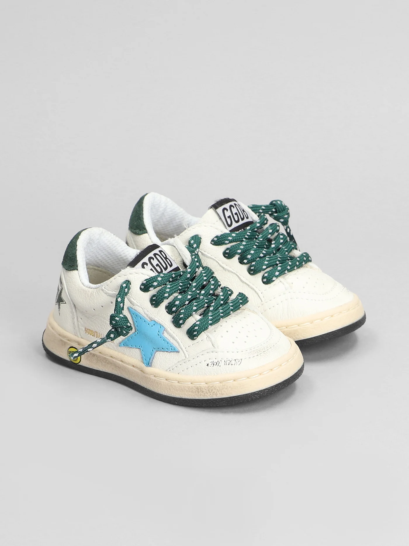 Ball Star Sneakers in white leather - Image 7