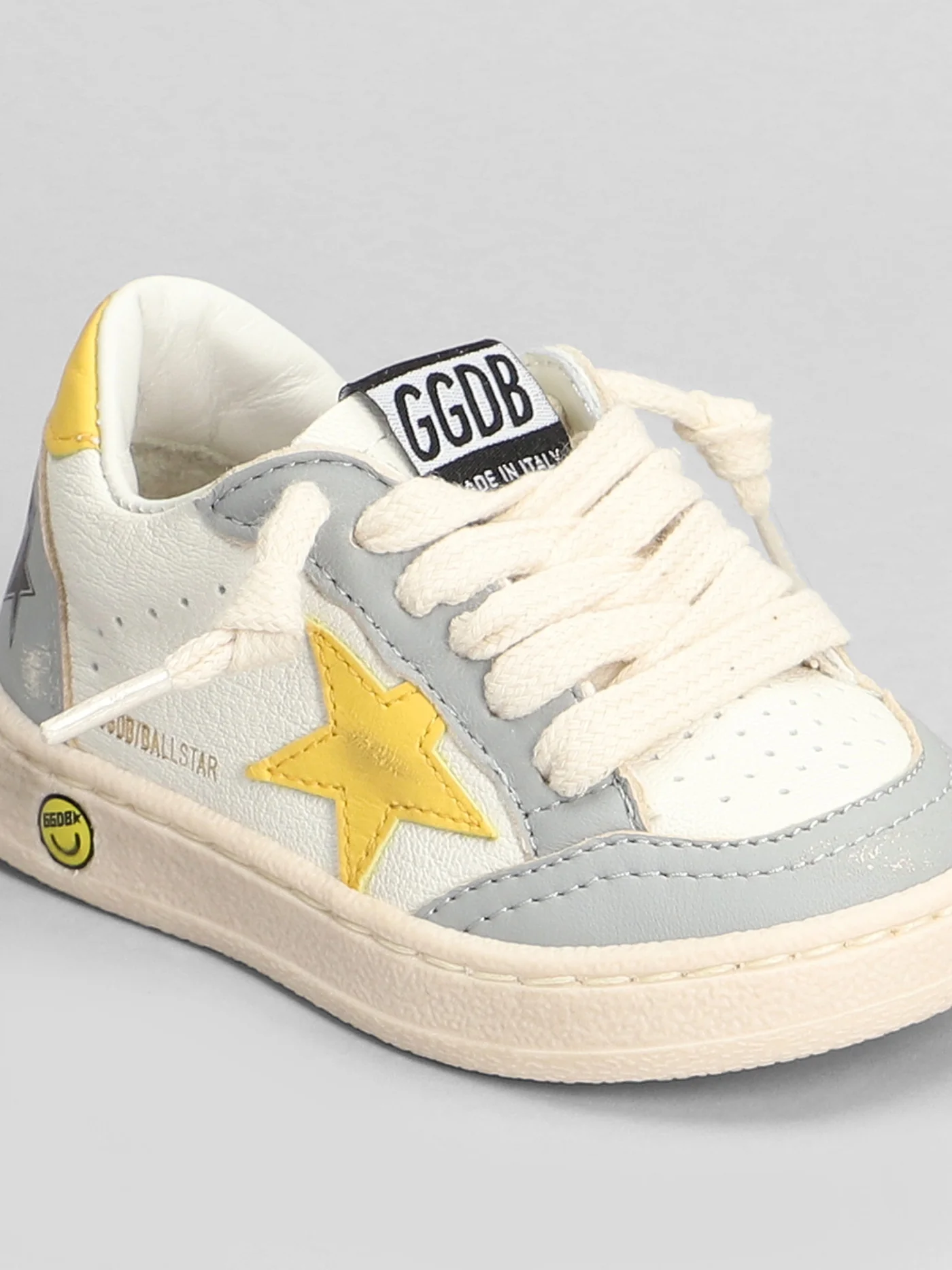 Ball Star Sneakers in white leather - Image 5