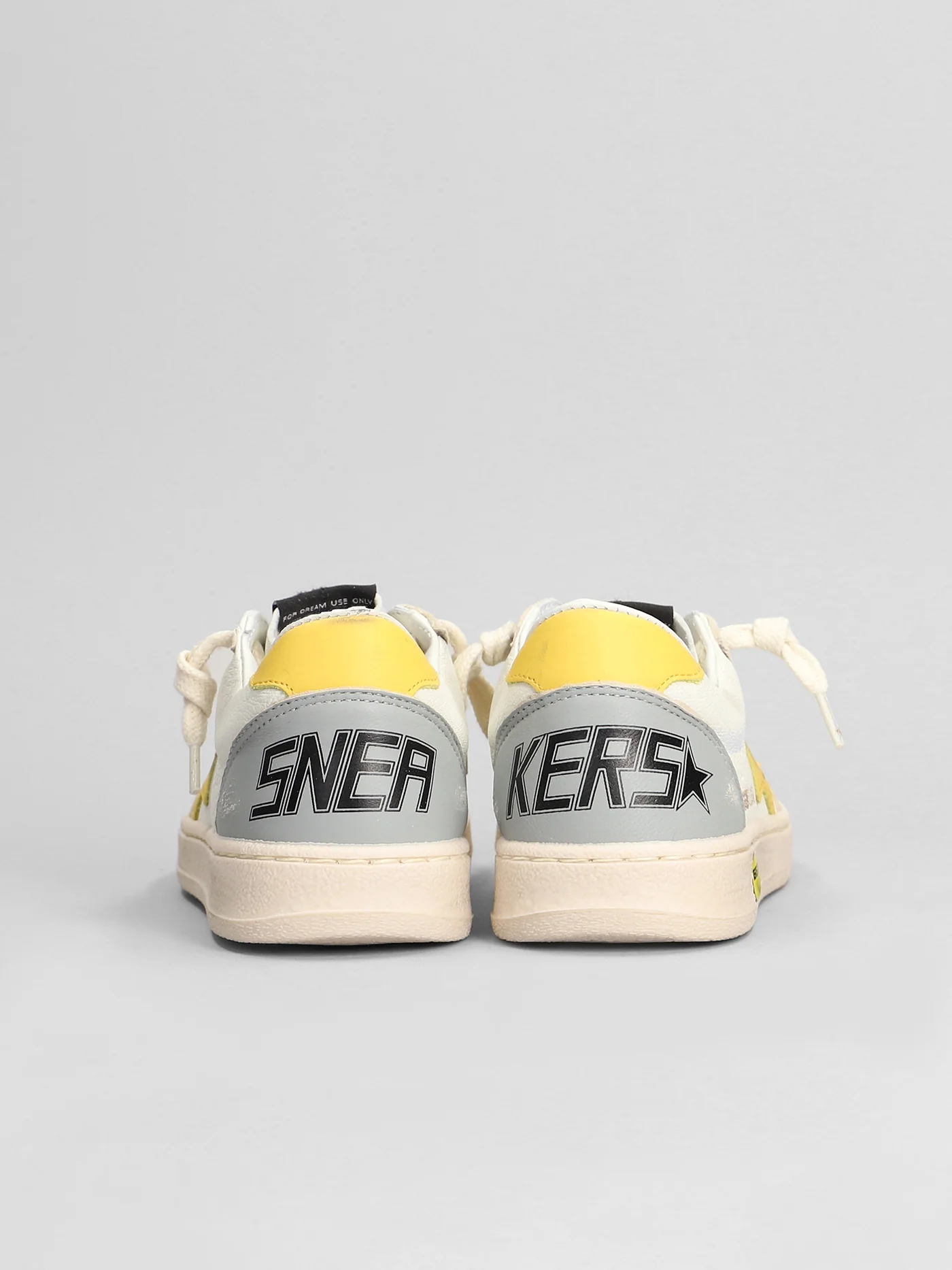Ball Star Sneakers in white leather - Image 4