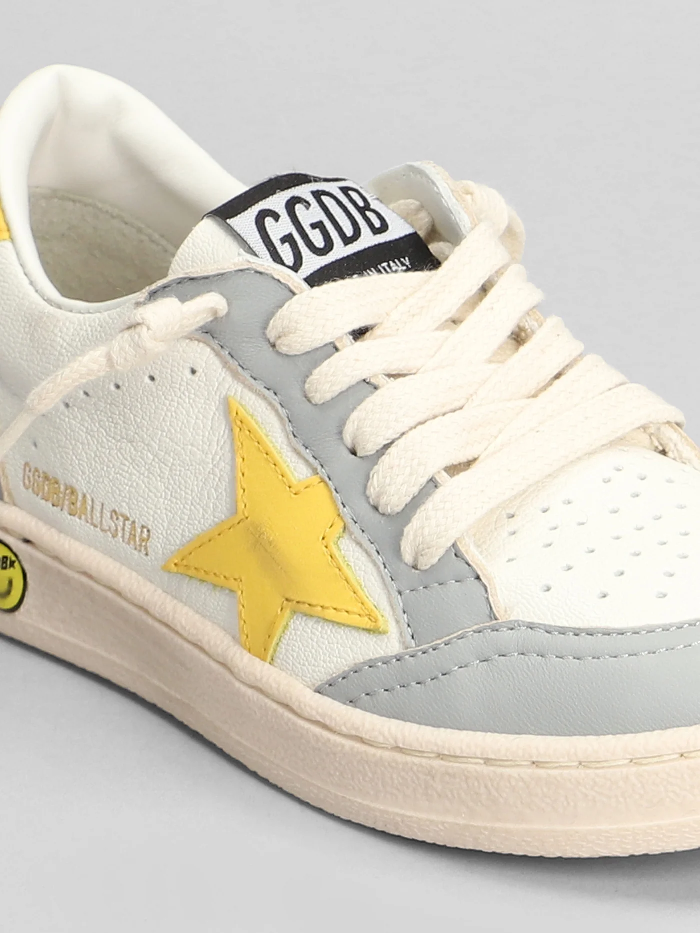 Ball Star Sneakers in white leather - Image 5