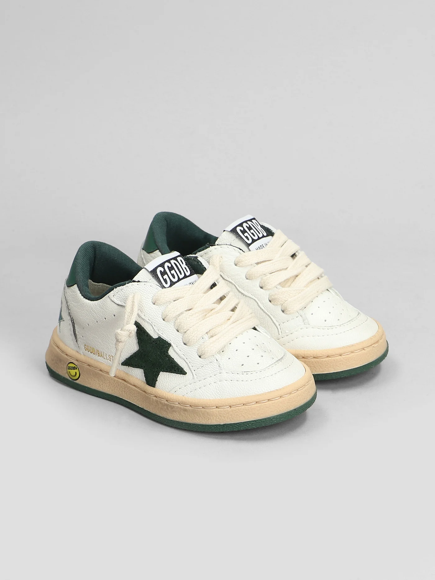 Ball Star Sneakers in white leather - Image 2