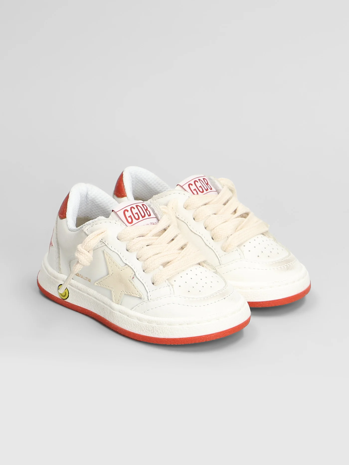Ball Star Sneakers in white leather - Image 2