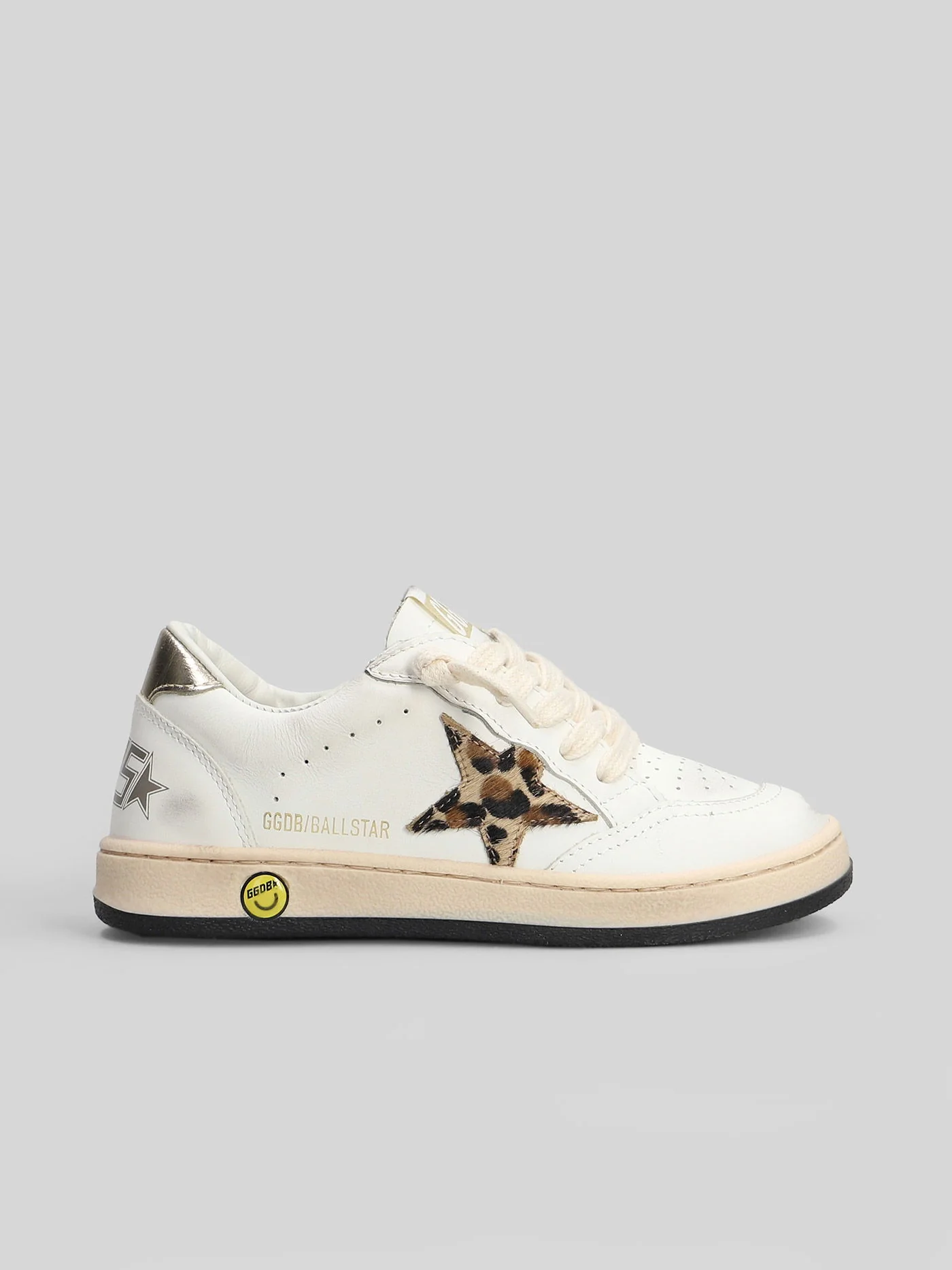 Ball Star Sneakers in white leather - Image 6