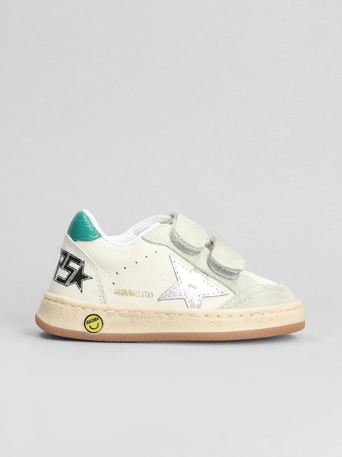 Ball Star Sneakers in white suede and leather