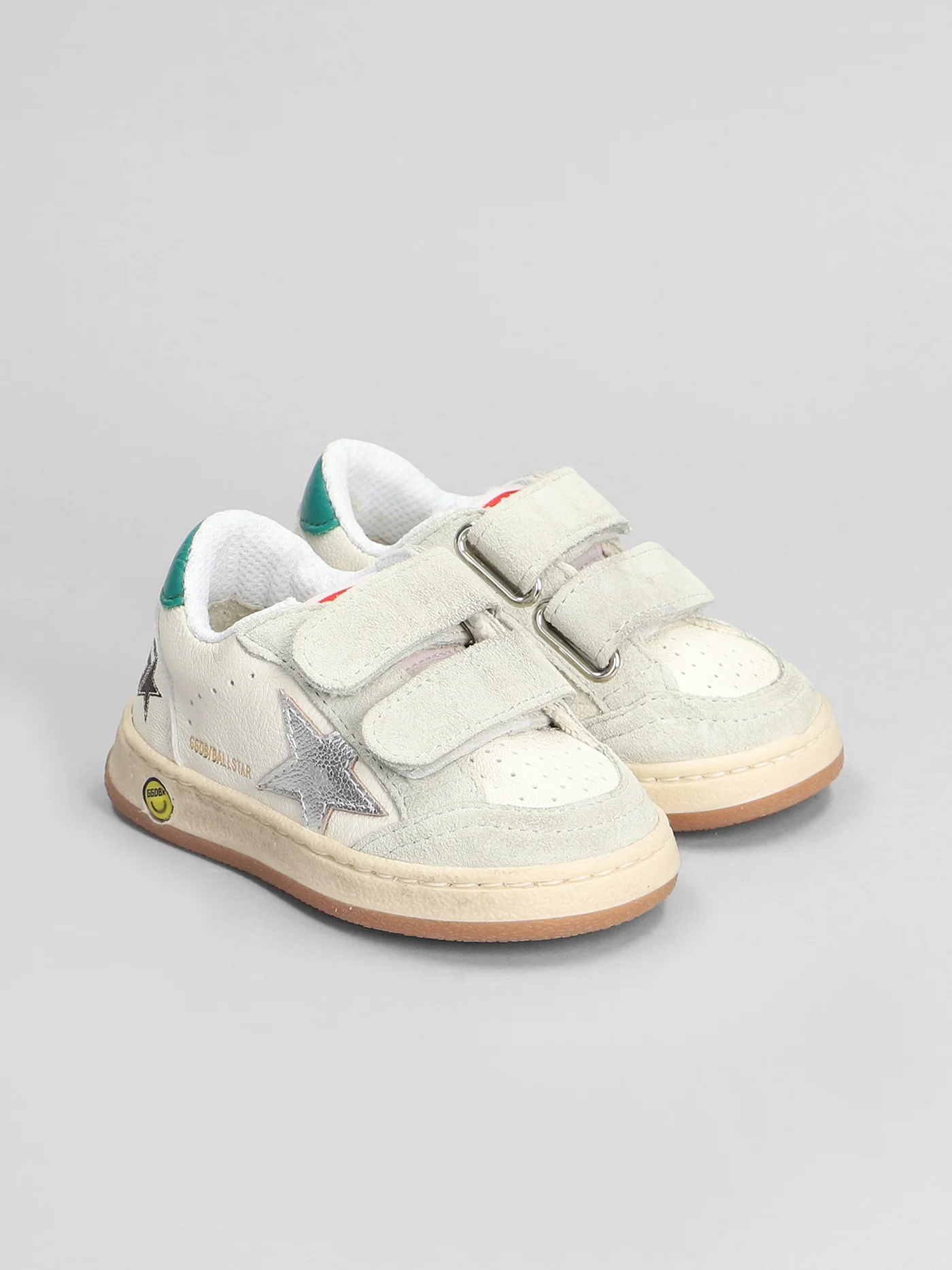 Ball Star Sneakers in white suede and leather - Image 2