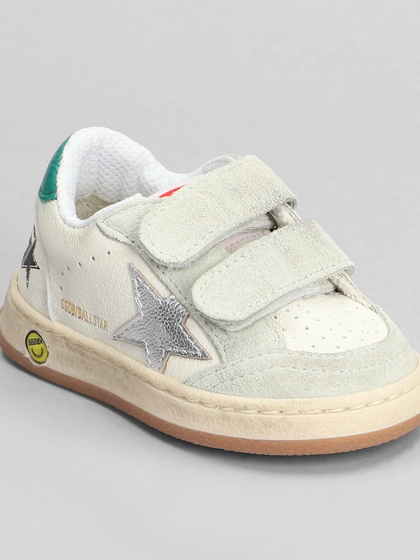 Ball Star Sneakers in white suede and leather - Image 5