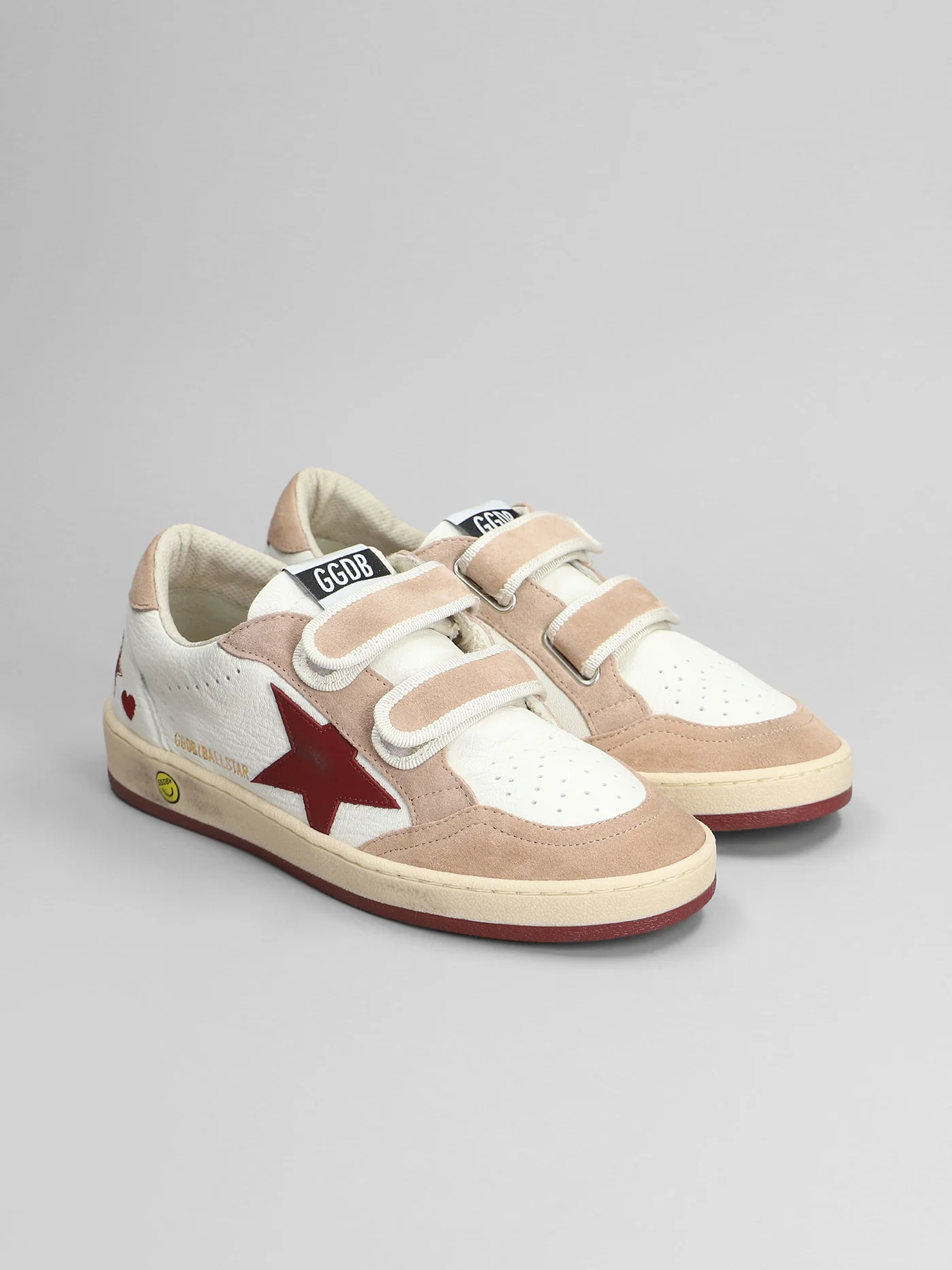Ball Star Sneakers in white suede and leather - Image 2