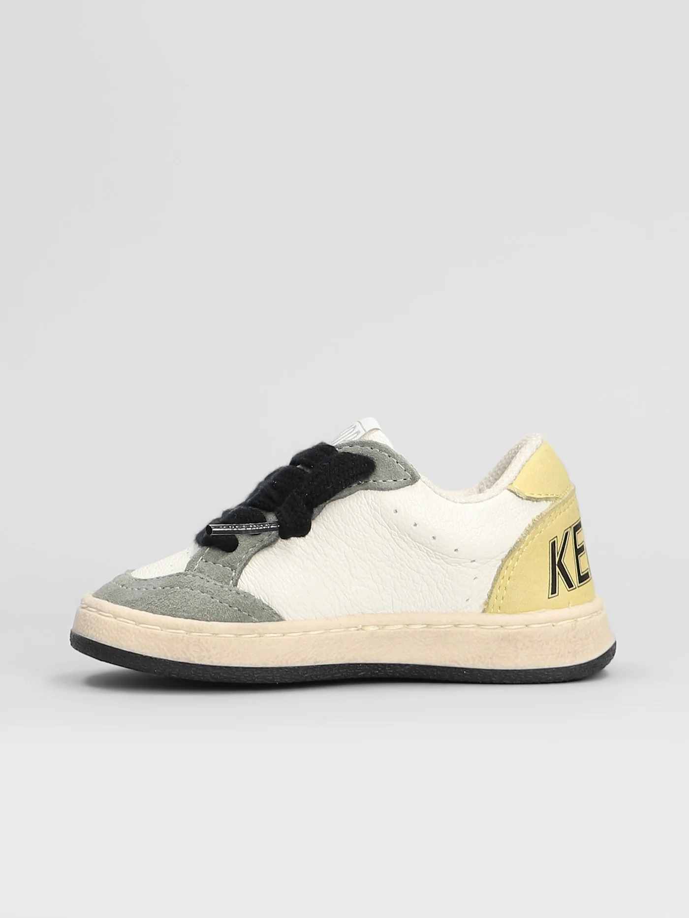 Ball Star Sneakers in white suede and leather - Image 3