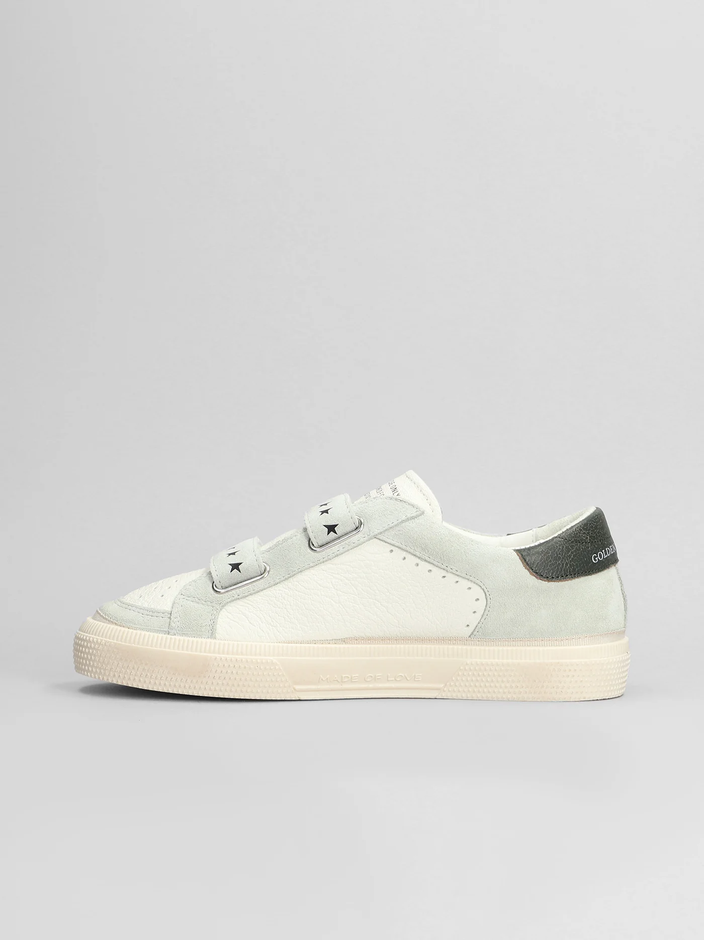 May School Sneakers in white suede and leather - Image 3