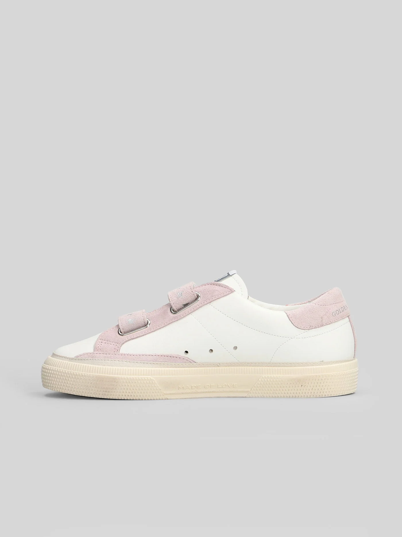 May School Sneakers in white suede and leather - Image 3