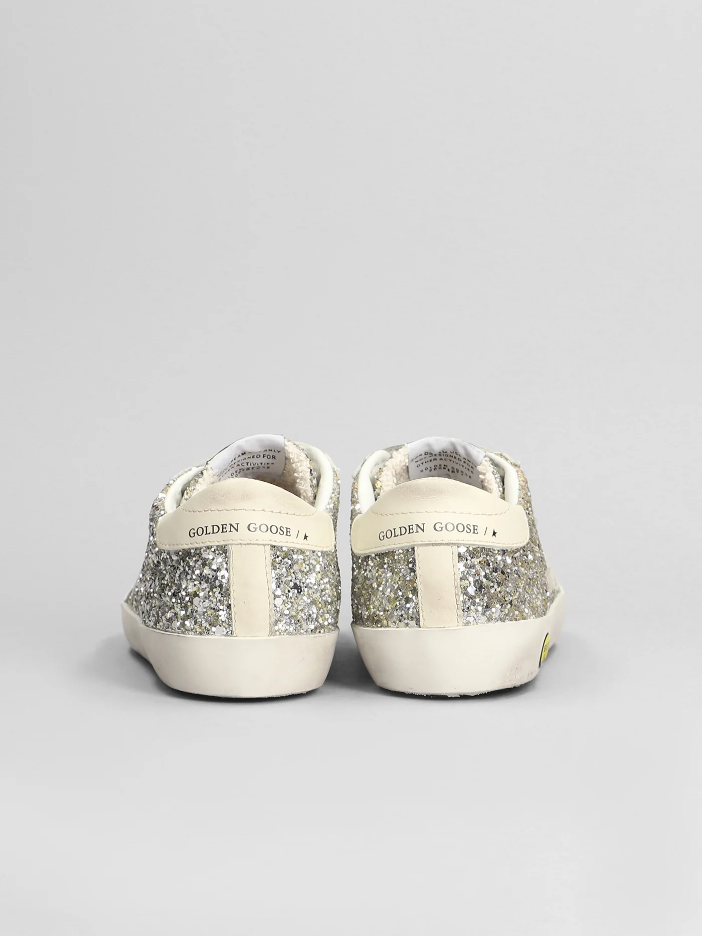 Old School Sneakers in platinum glitter - Image 4