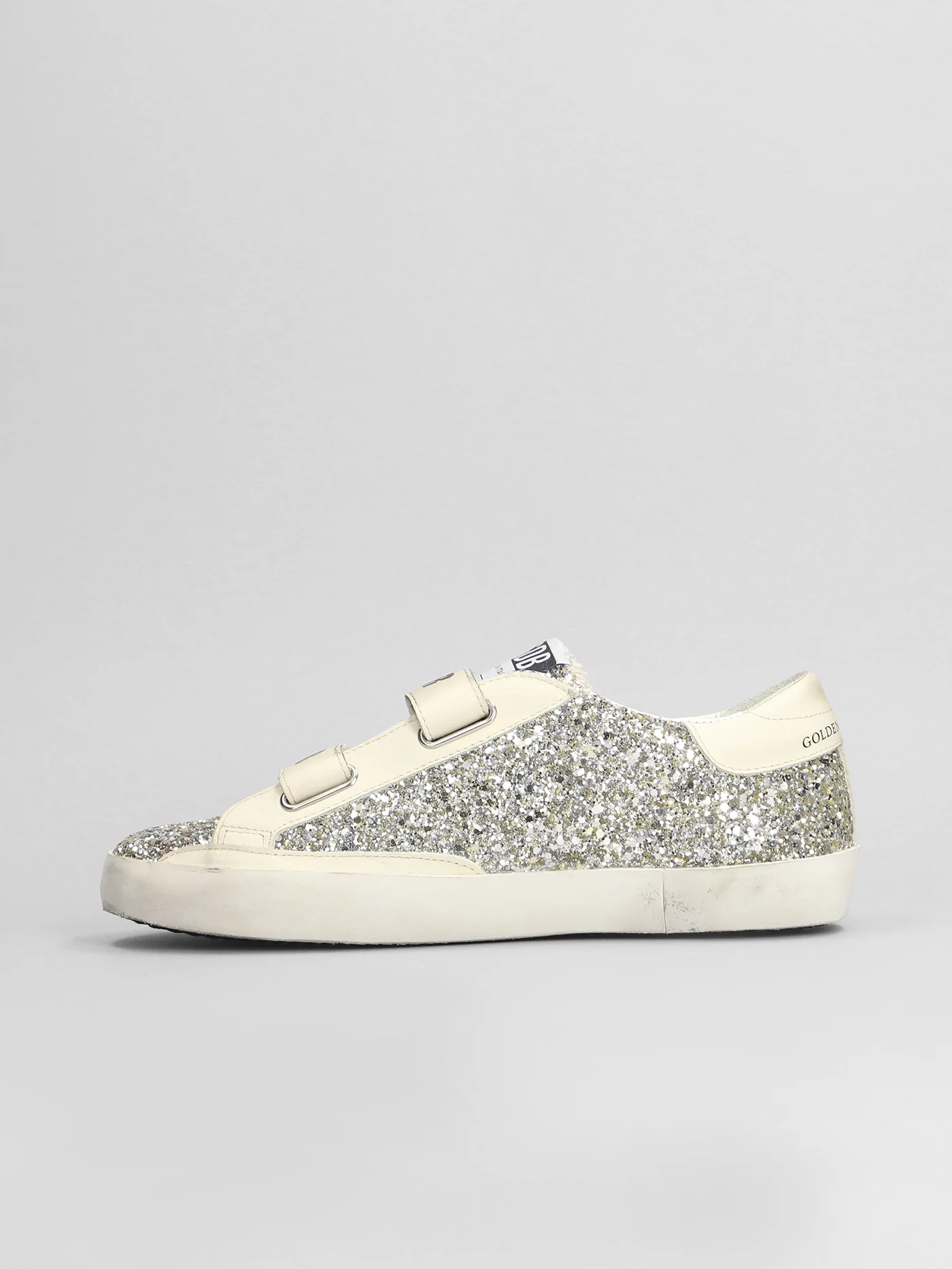 Old School Sneakers in platinum glitter - Image 3