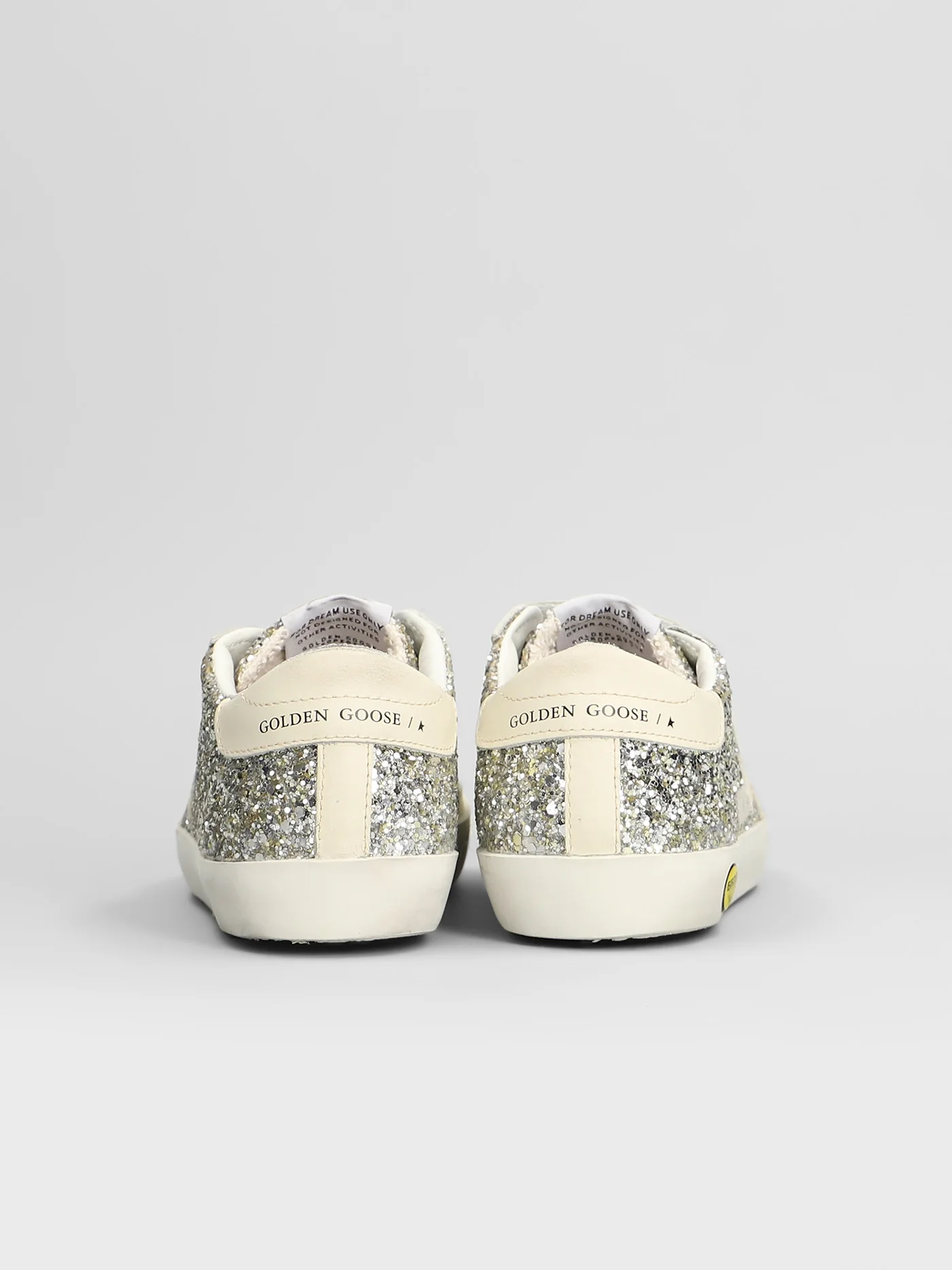 Old School Sneakers in platinum glitter - Image 4