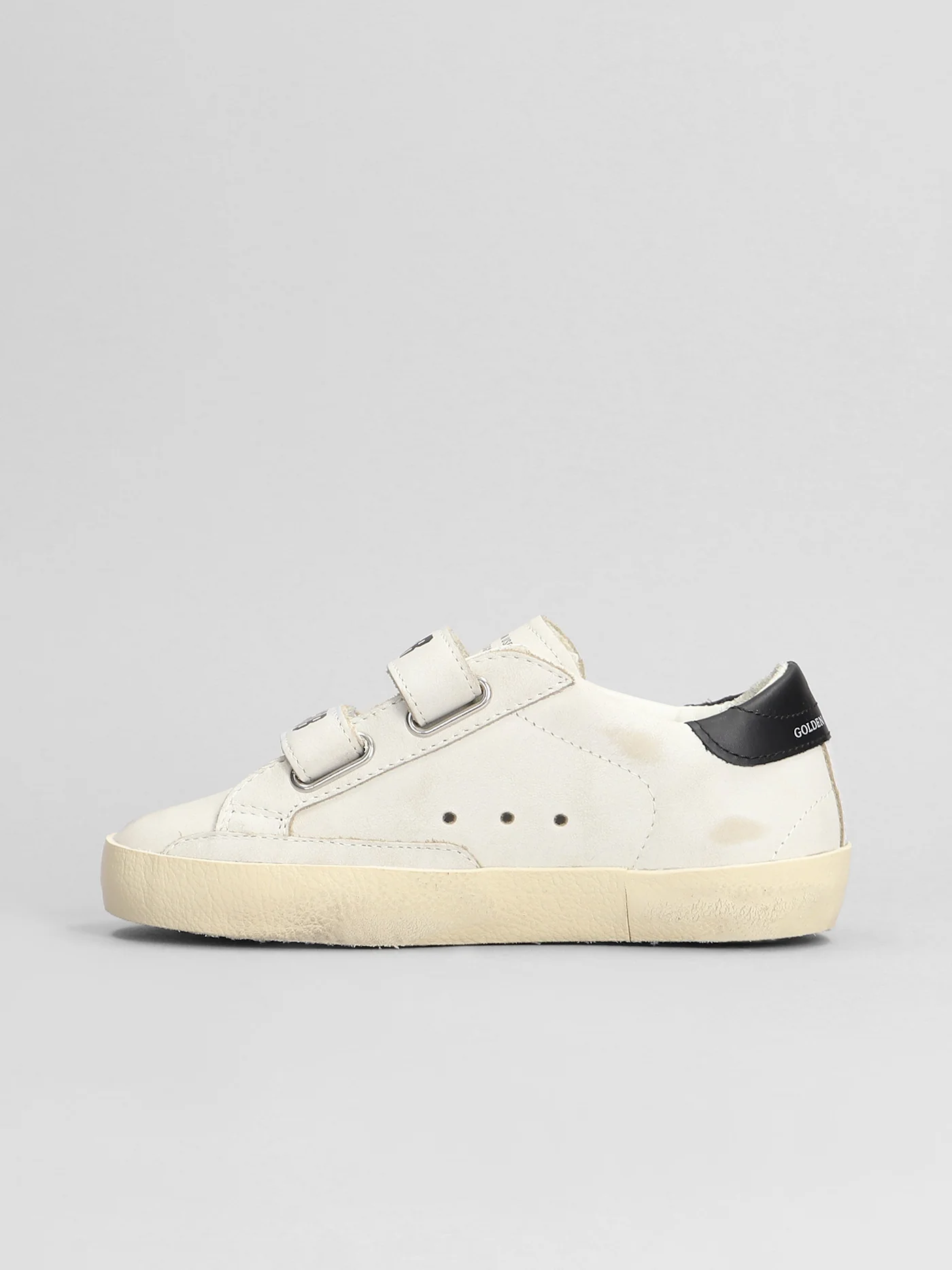 Old School Sneakers in white leather - Image 3