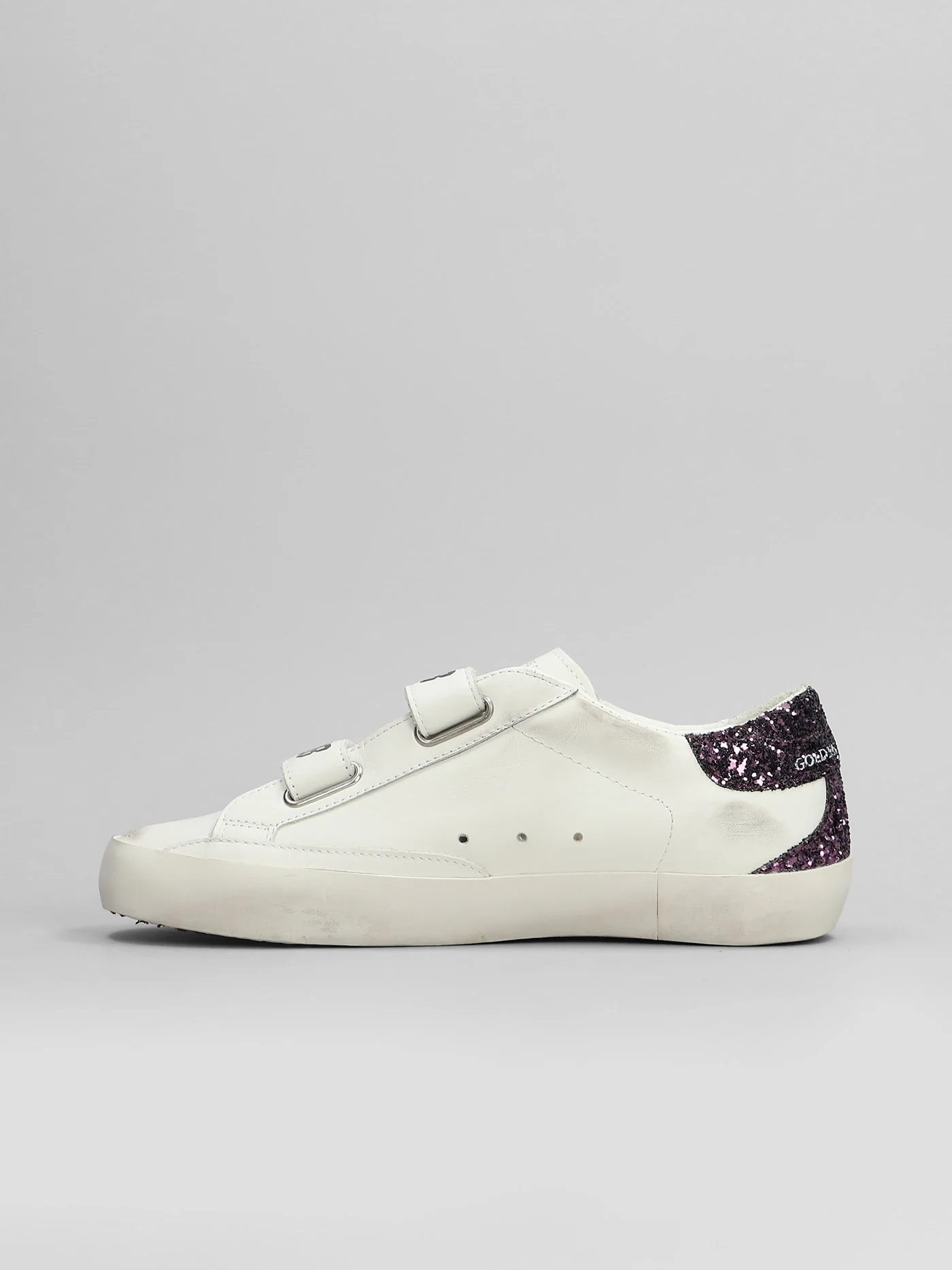 Old School Sneakers in white leather - Image 3