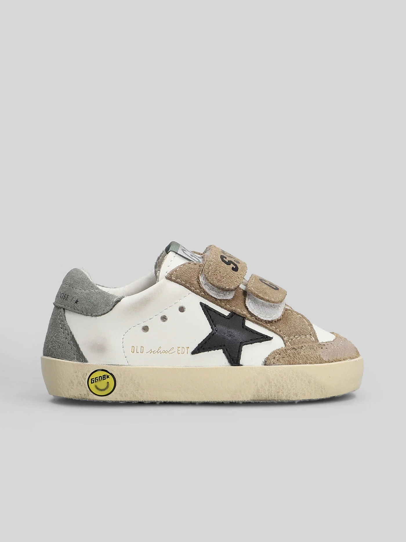 Old School Sneakers in white suede and leather