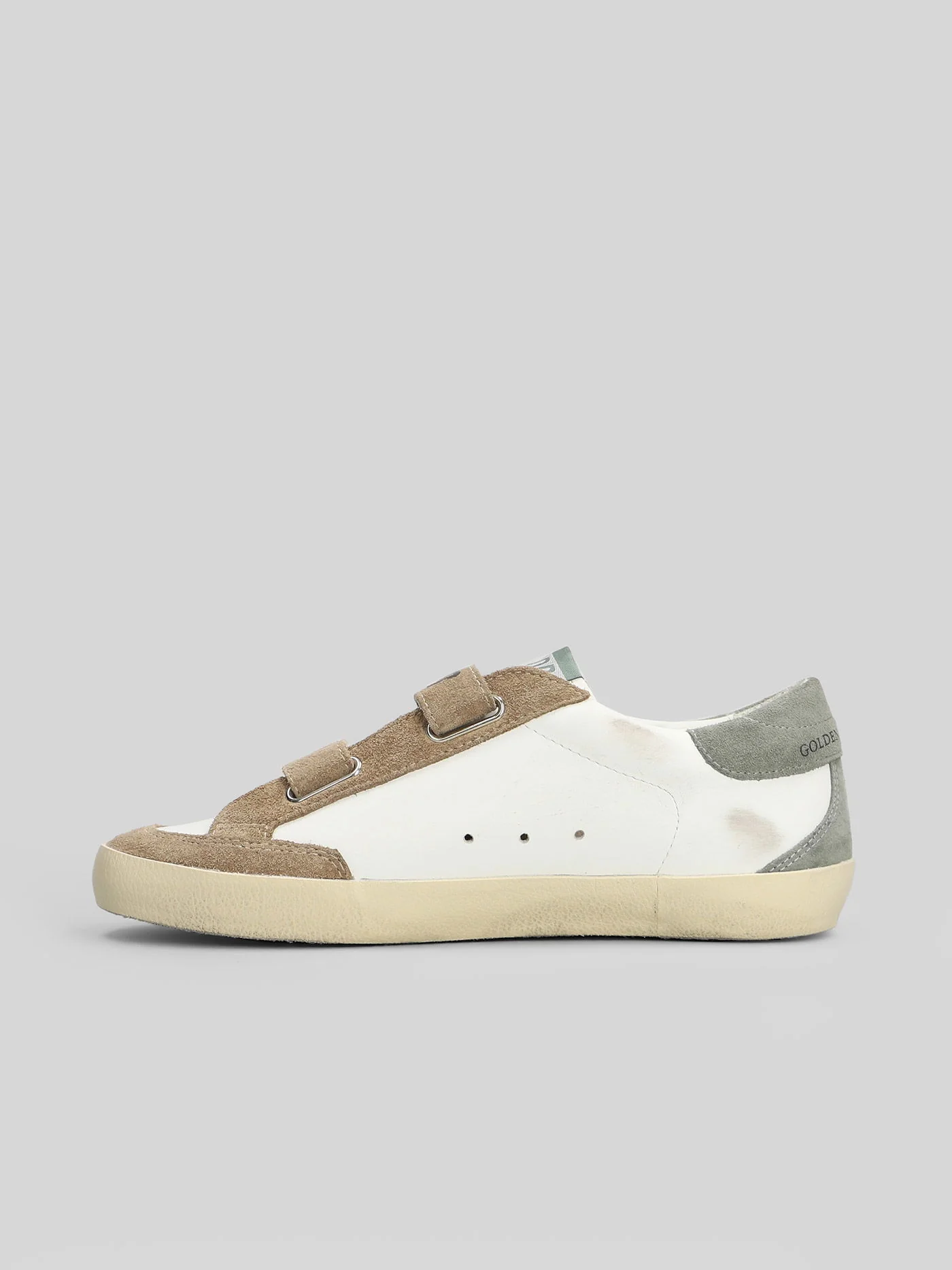 Old School Sneakers in white suede and leather - Image 13