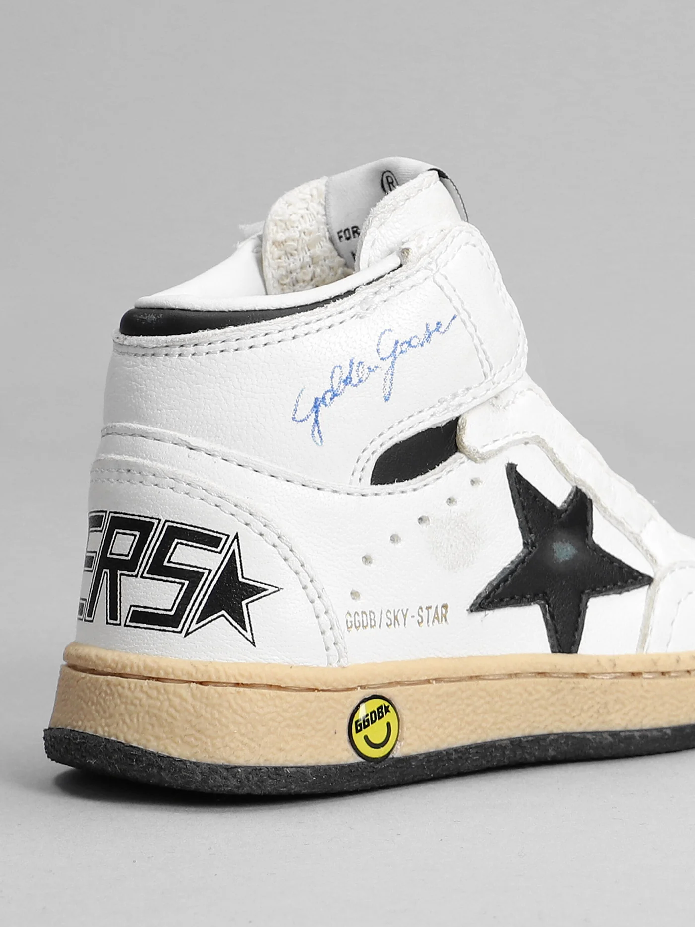 Sky Star School Sneakers in white leather - Image 5