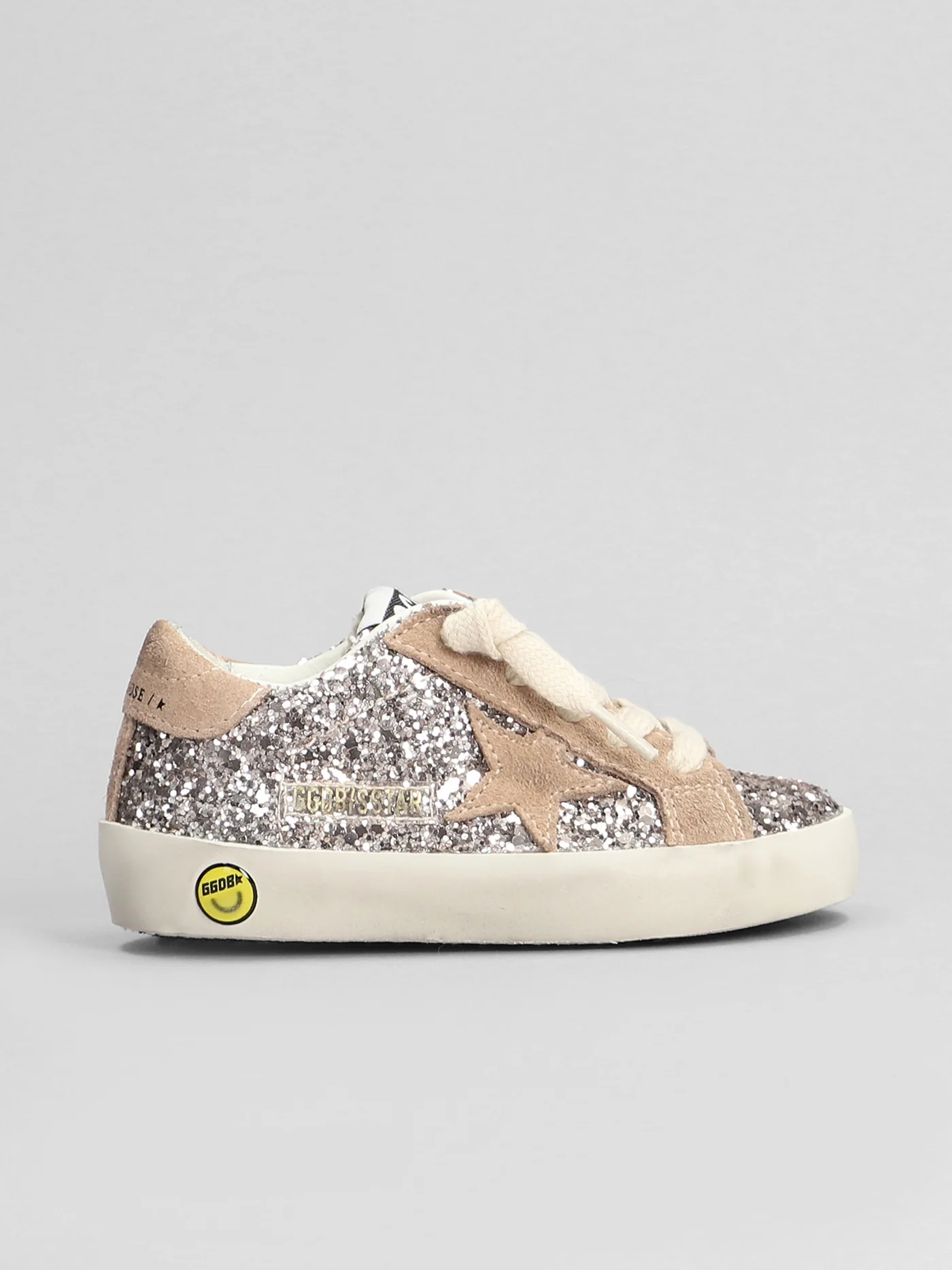 Superstar Sneakers in rose-pink glitter