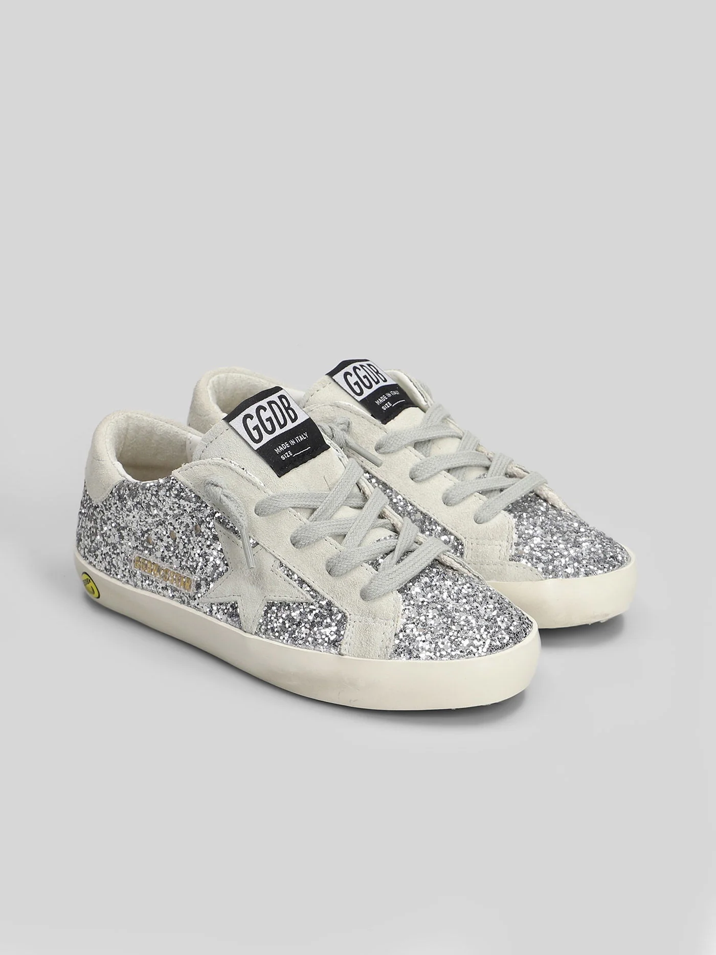 Superstar Sneakers in silver glitter - Image 2