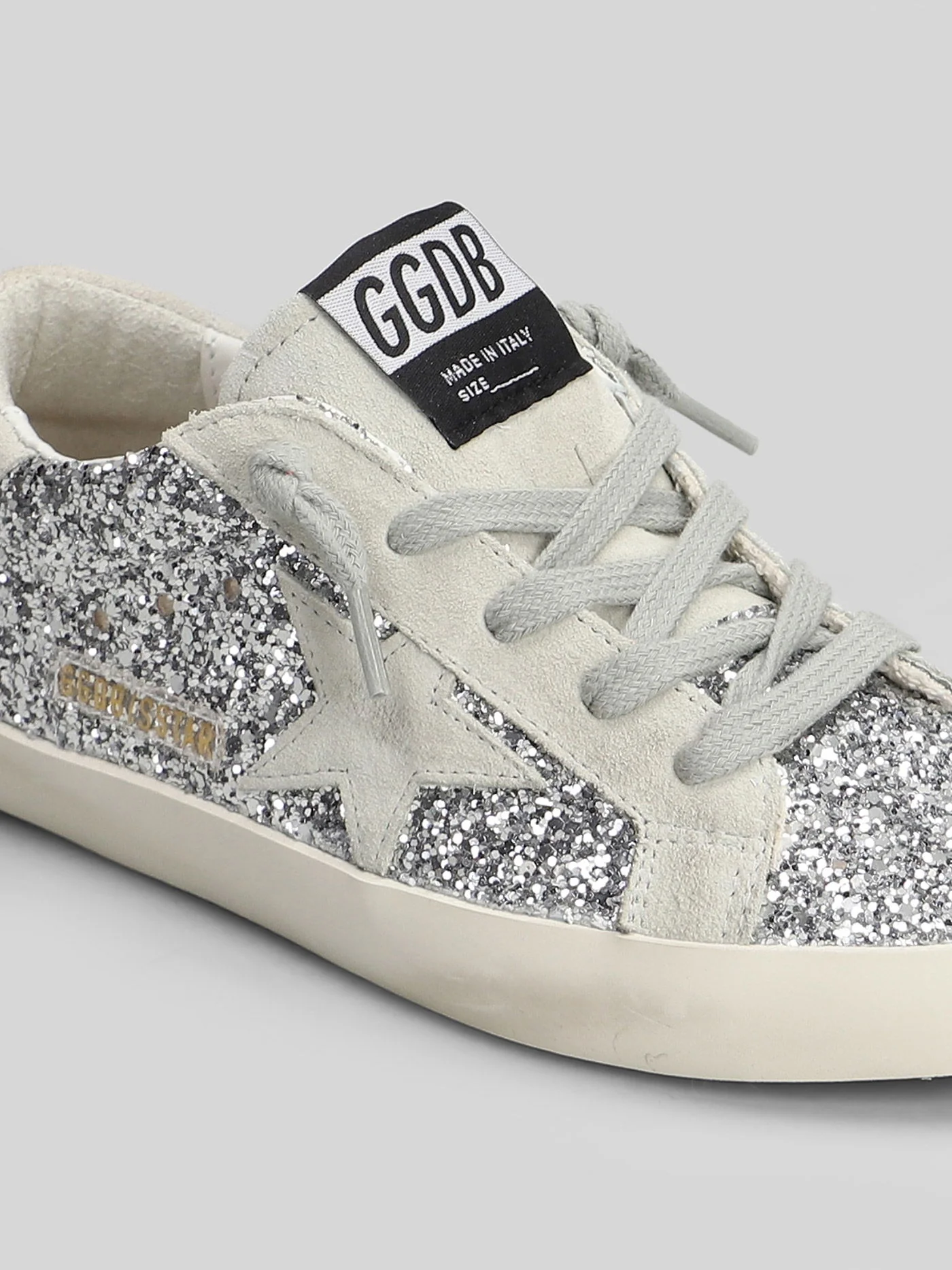 Superstar Sneakers in silver glitter - Image 5