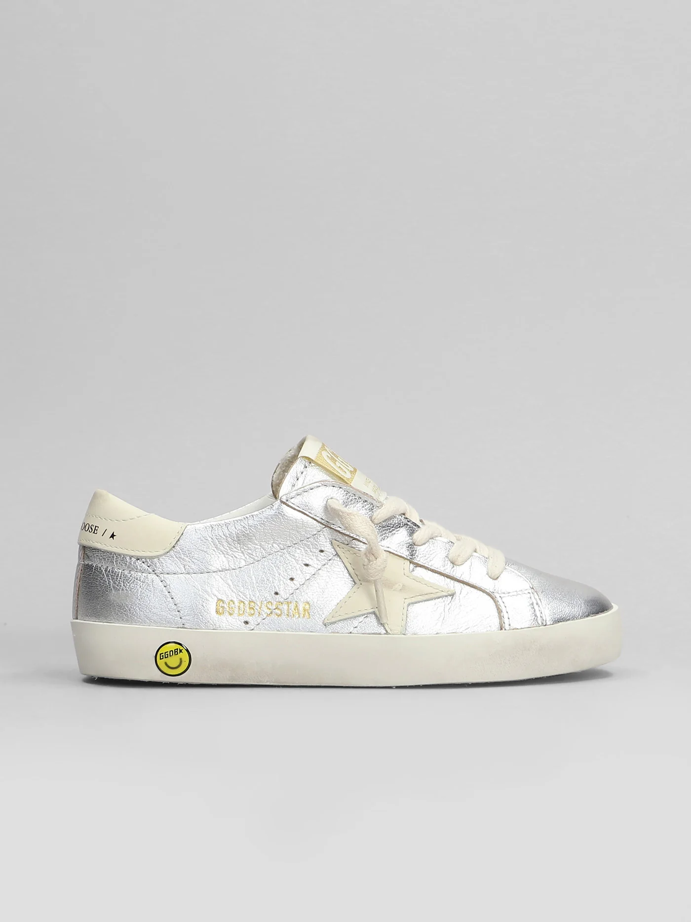 Superstar Sneakers in silver leather