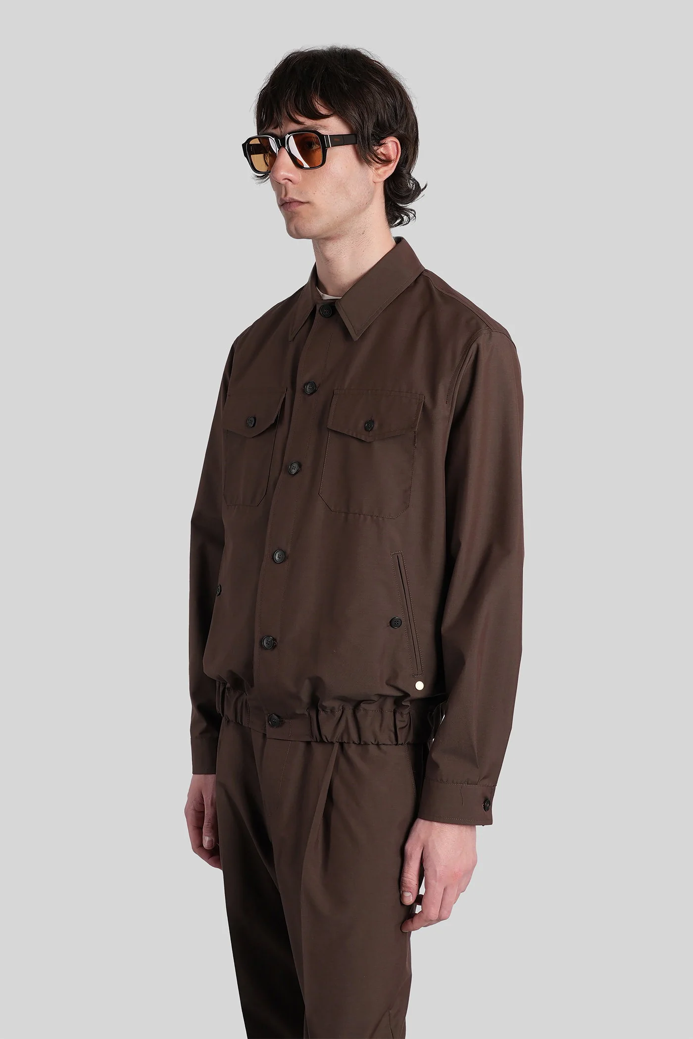 Niko Casual jacket in brown wool - Image 4
