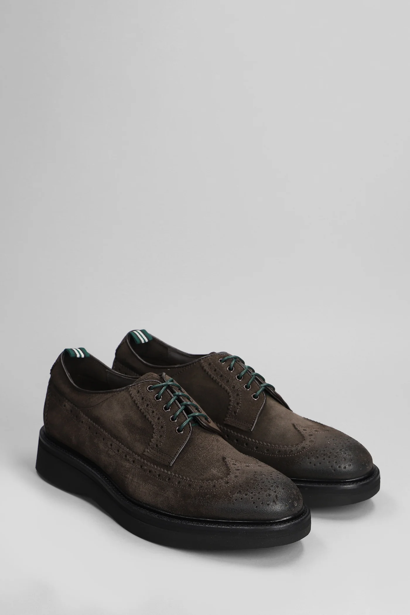 Lace up shoes in brown suede - Image 2
