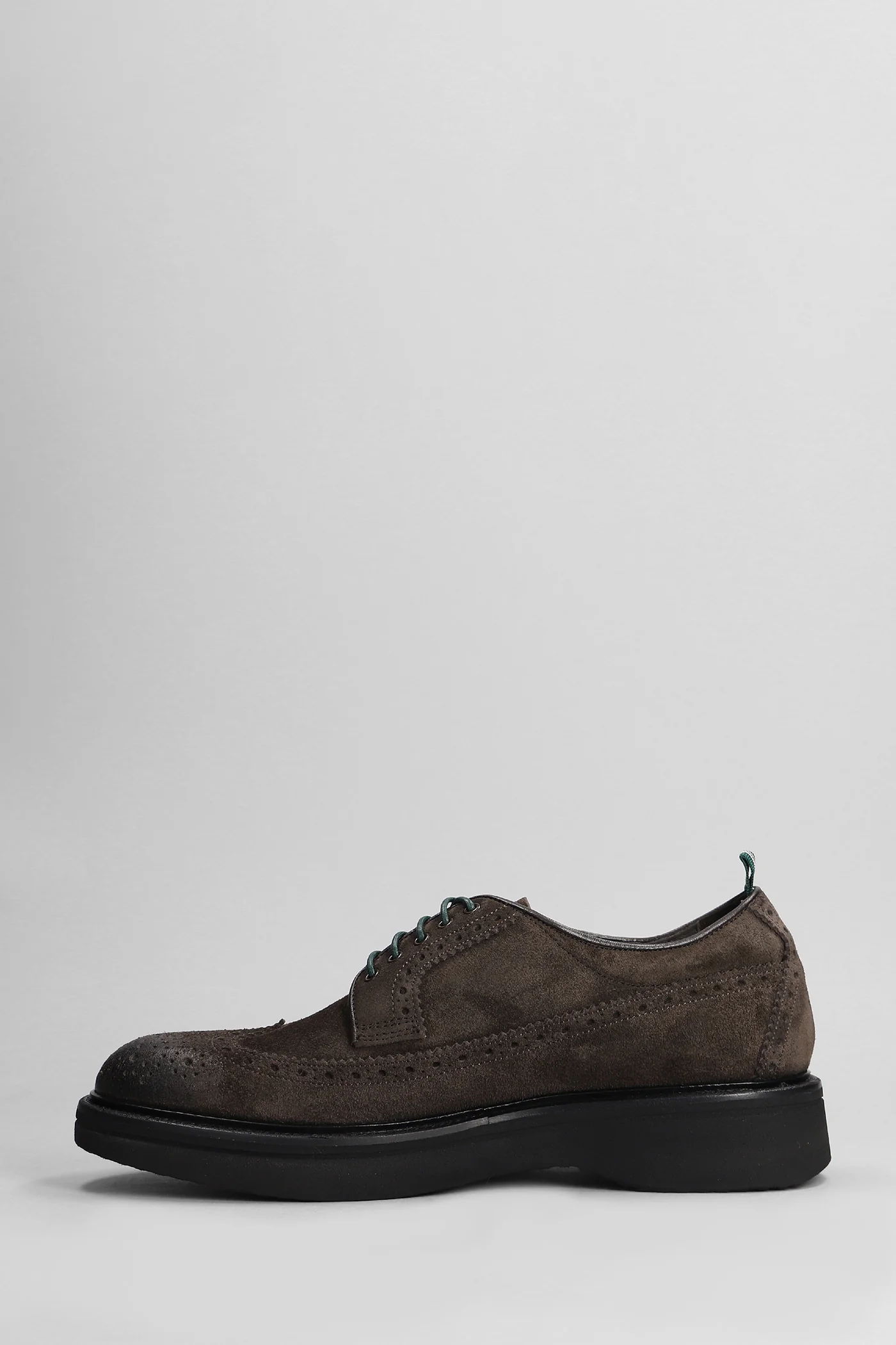 Lace up shoes in brown suede - Image 3