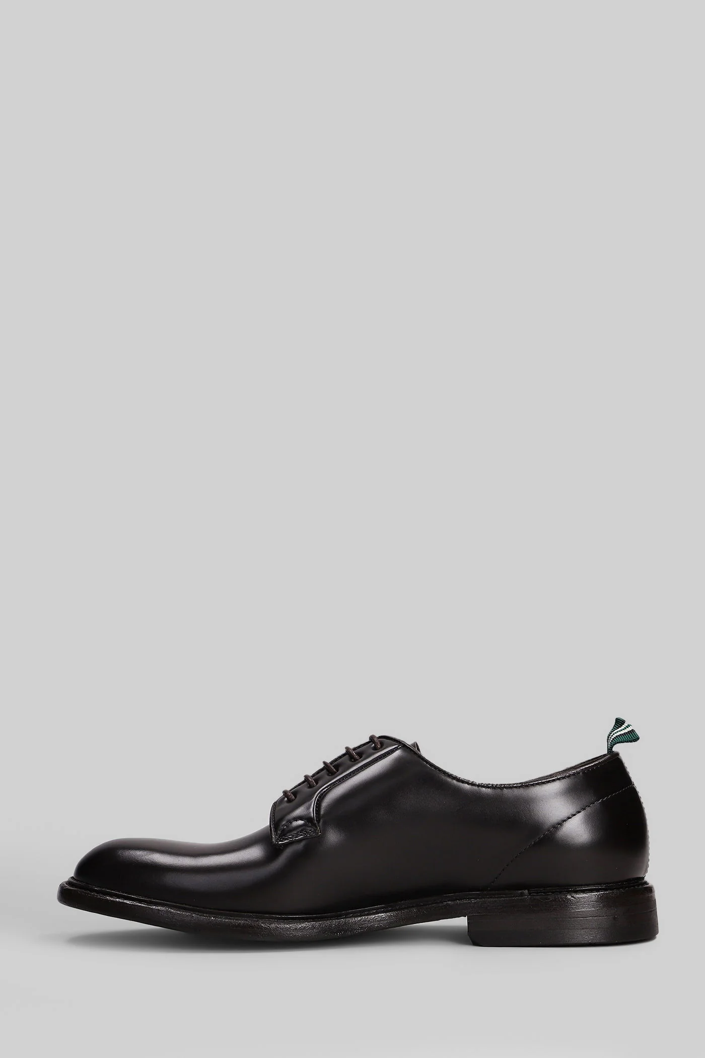 Lace up shoes in dark brown leather - Image 3