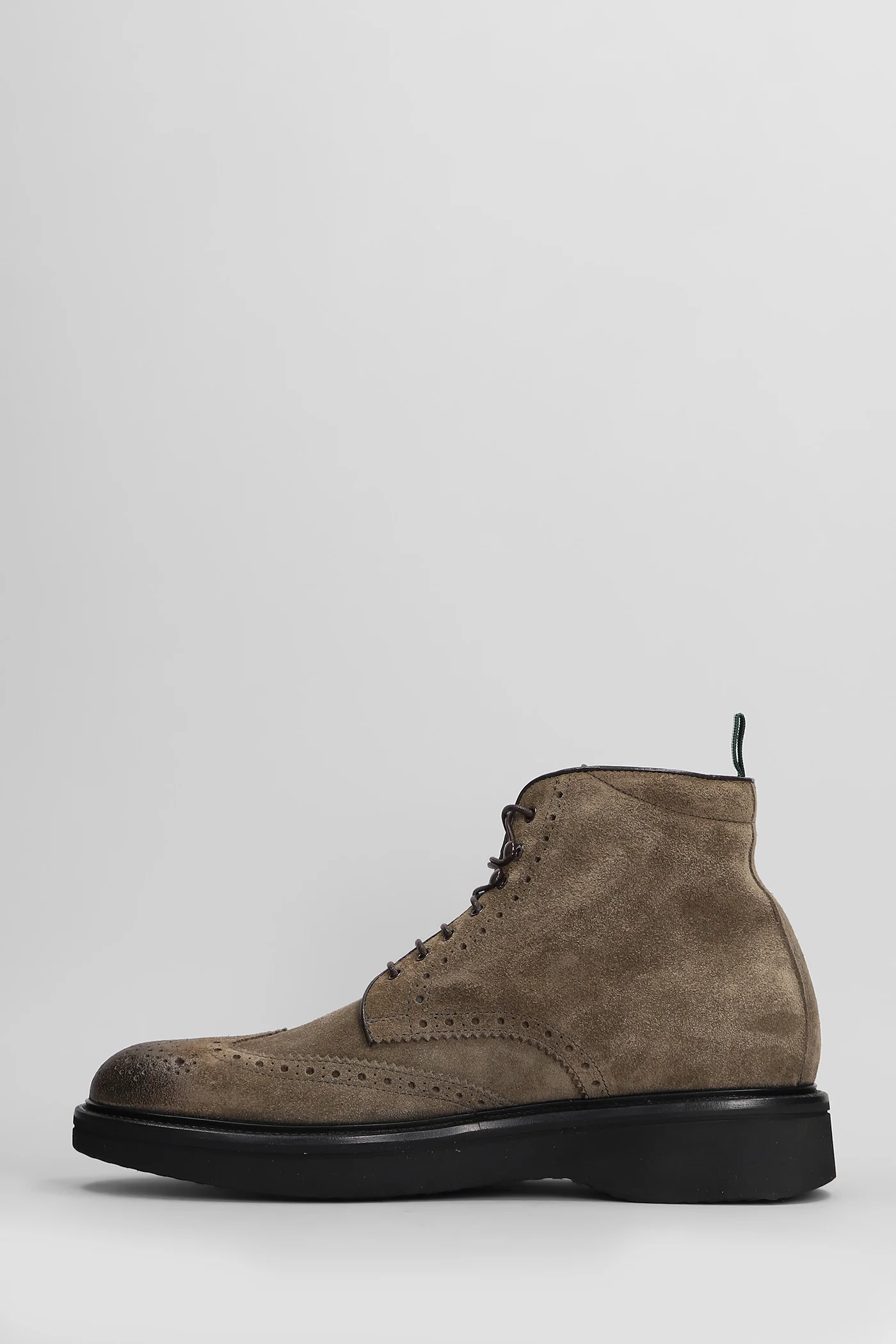 Lace up shoes in taupe suede - Image 3