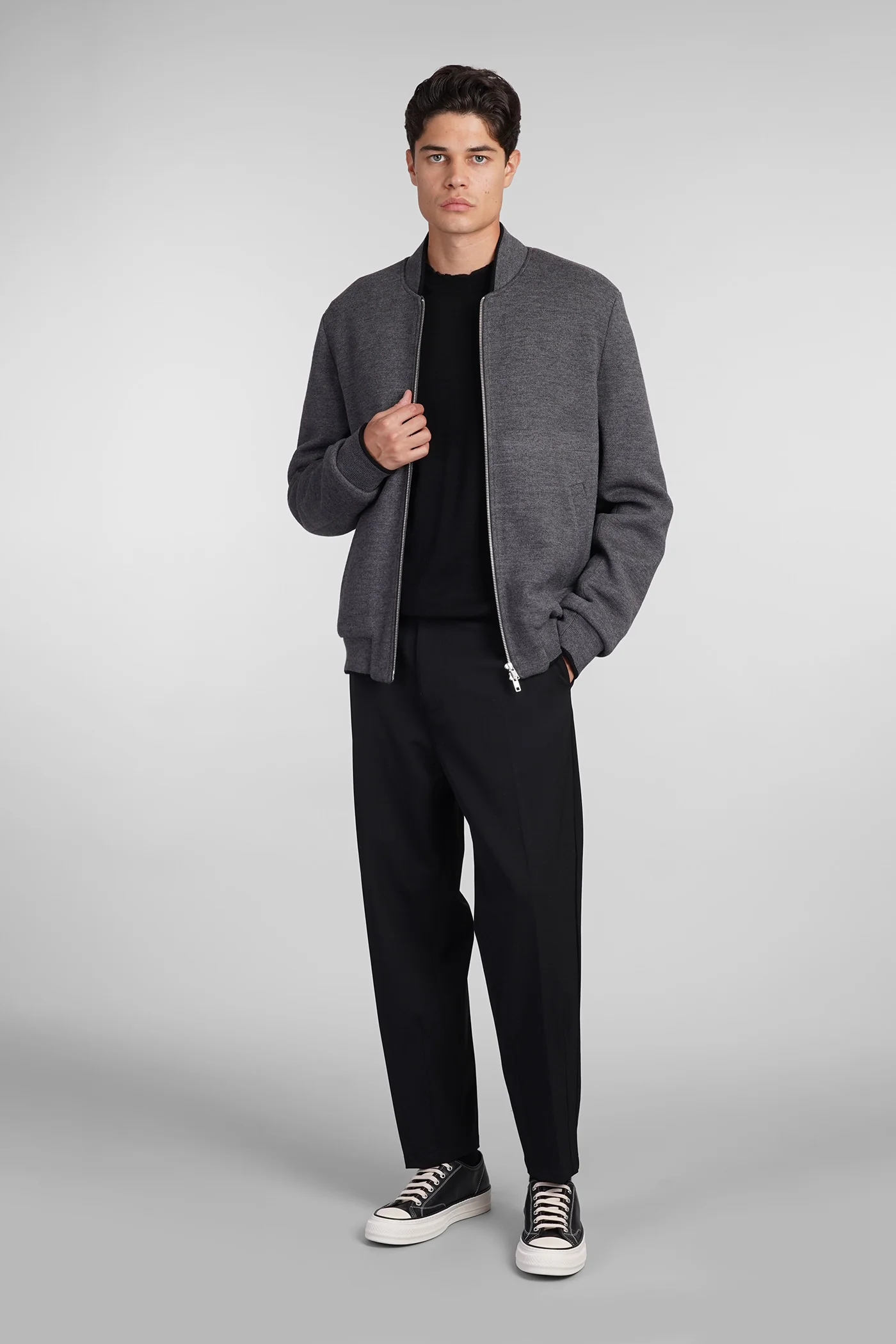 Bomber Jacket in grey wool - Image 37