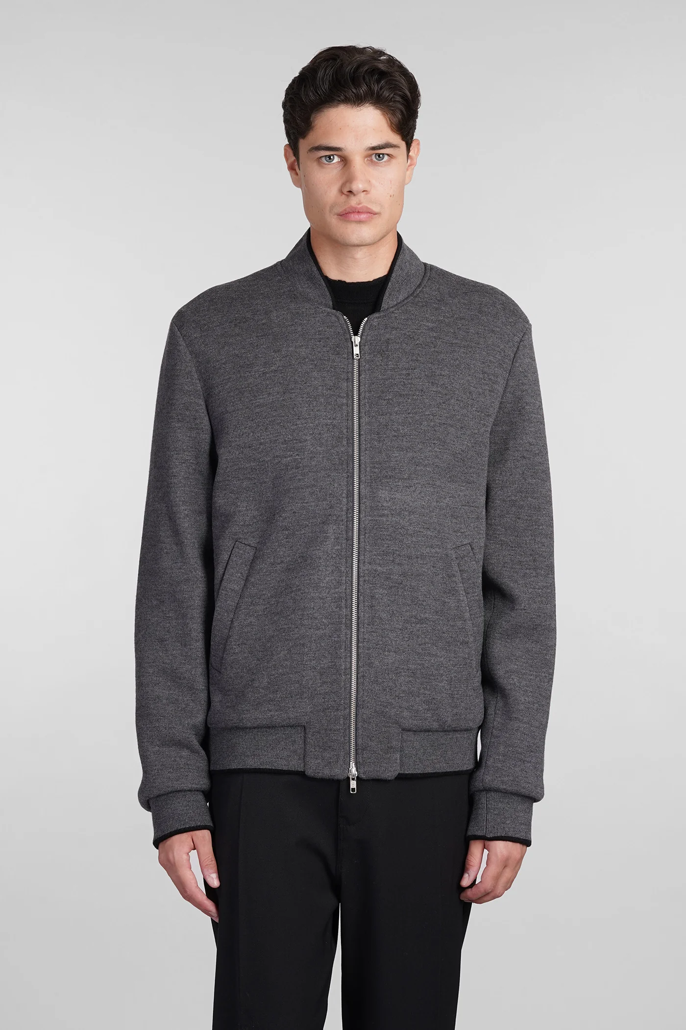 Bomber Jacket in grey wool - Image 6