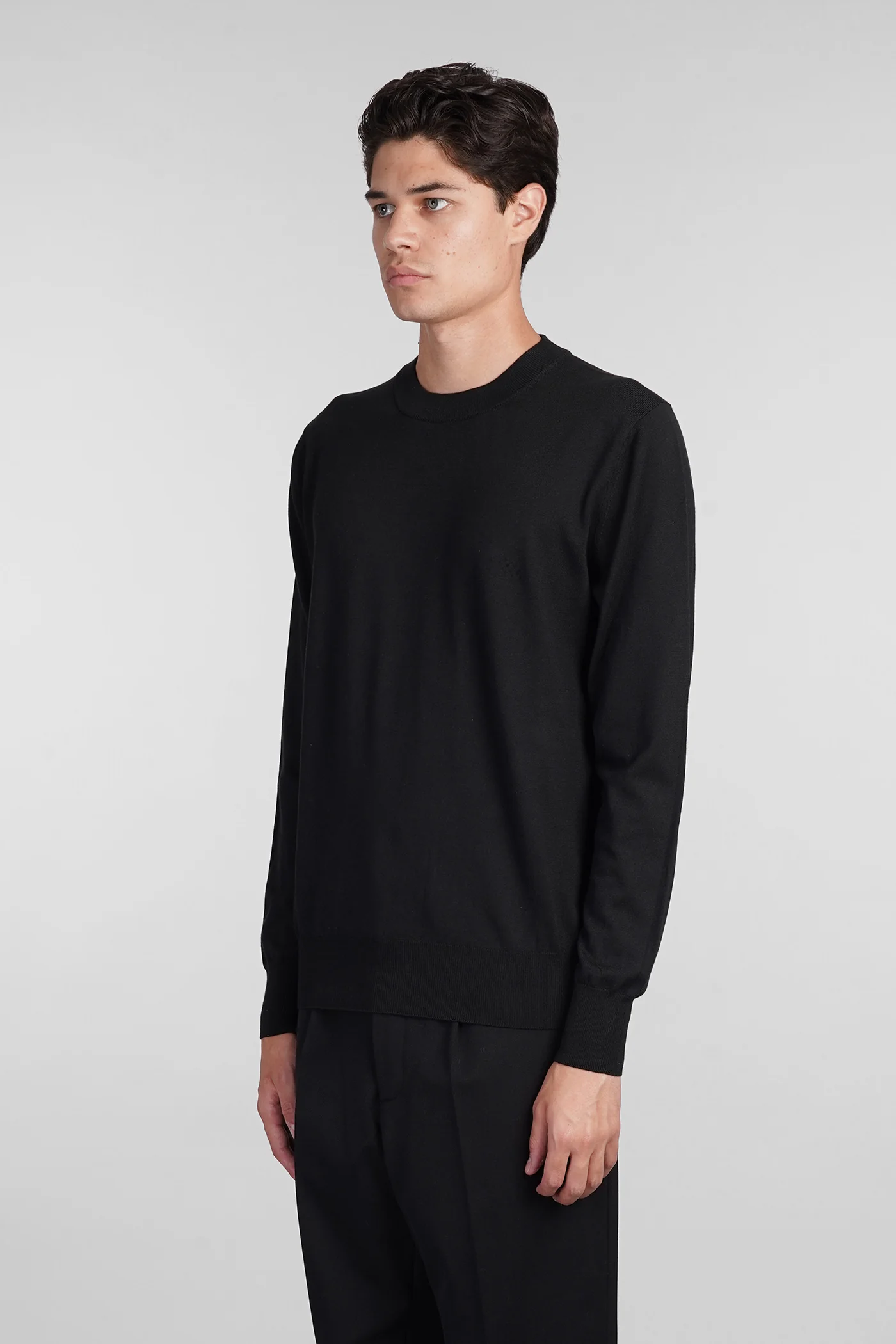 Knitwear in black cotton - Image 4