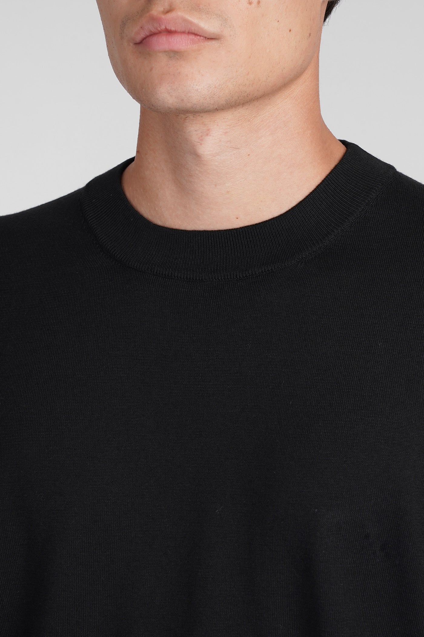 Knitwear in black cotton - Image 5