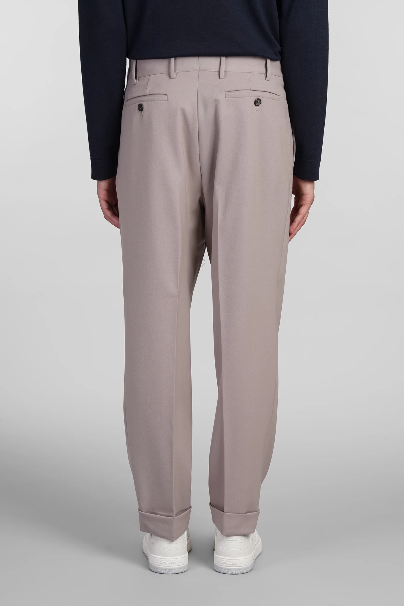 Pants in beige polyester - Image 3