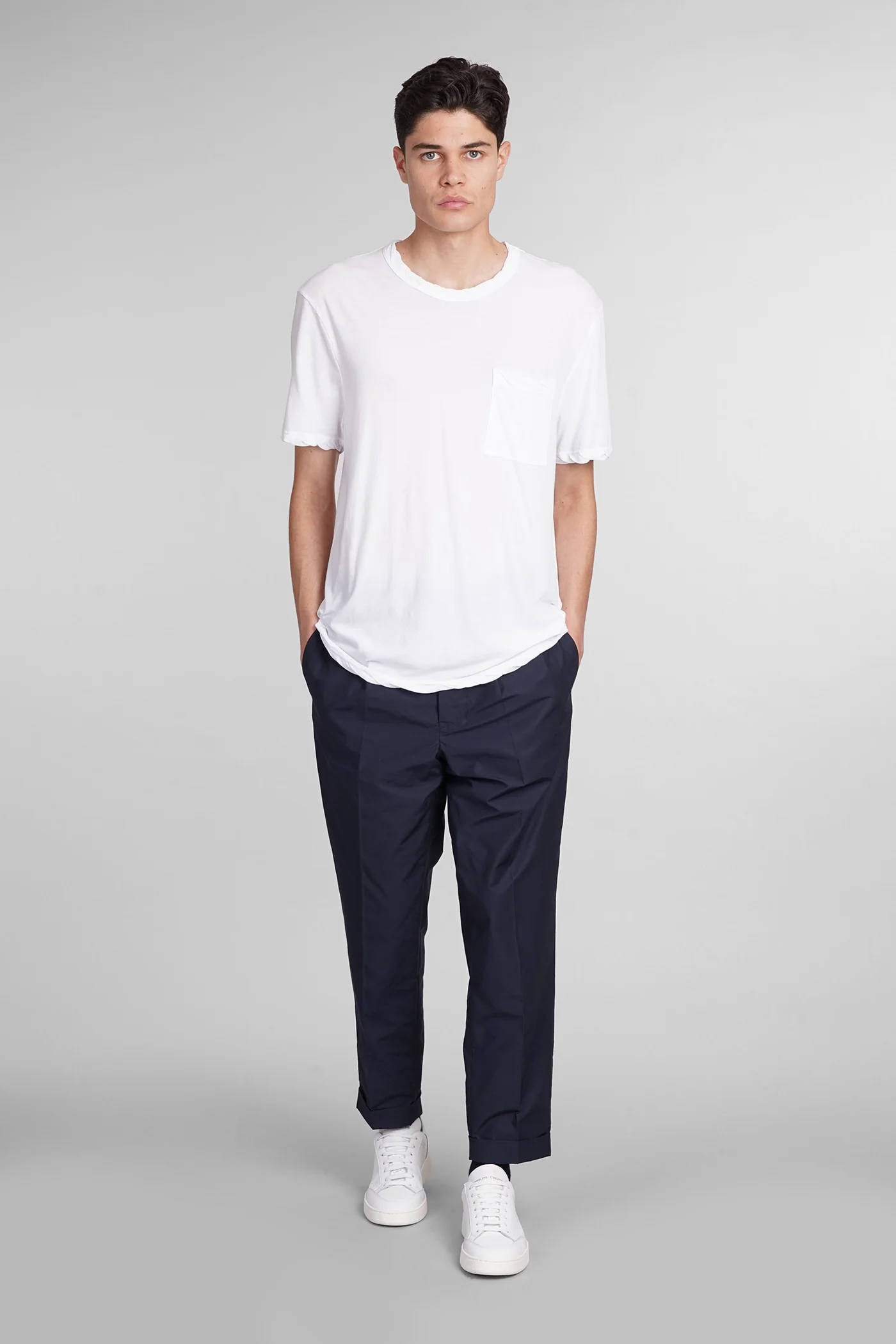 Pants in blue cotton - Image 2