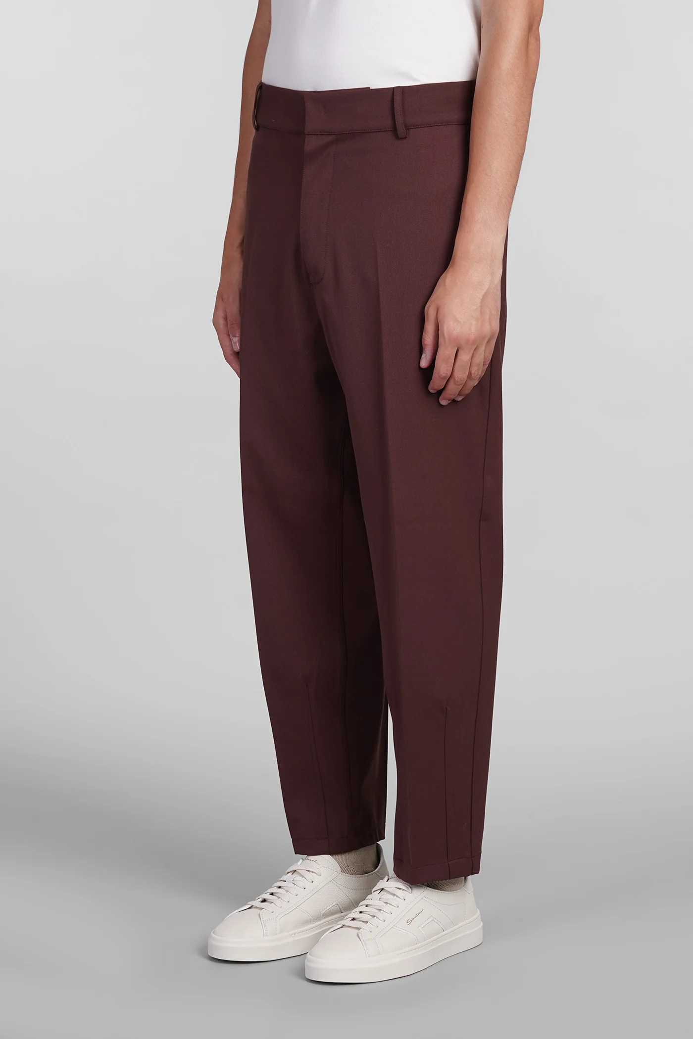 Pants in bordeaux polyester - Image 4