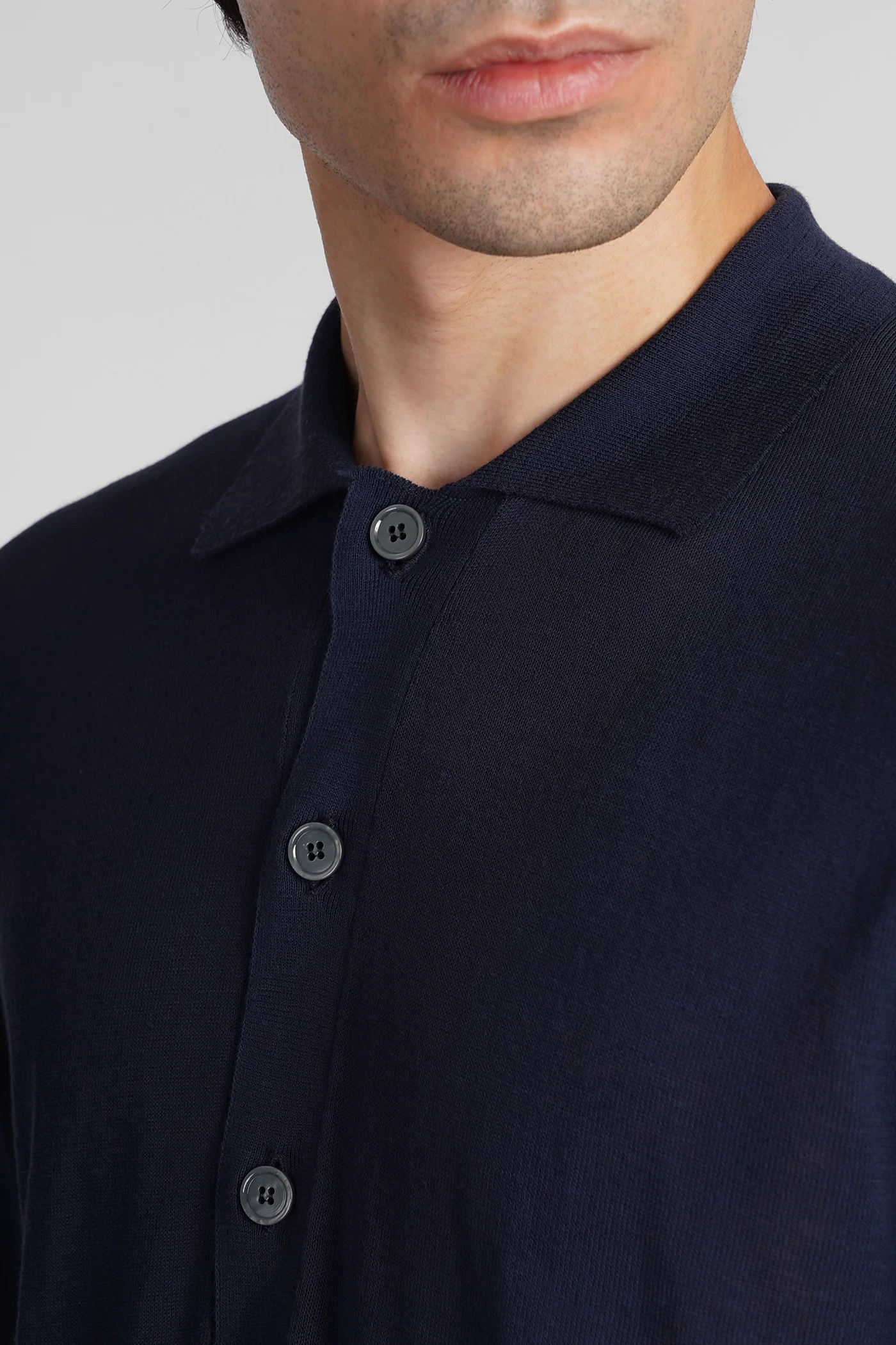 Polo in blue cotton - Image 5