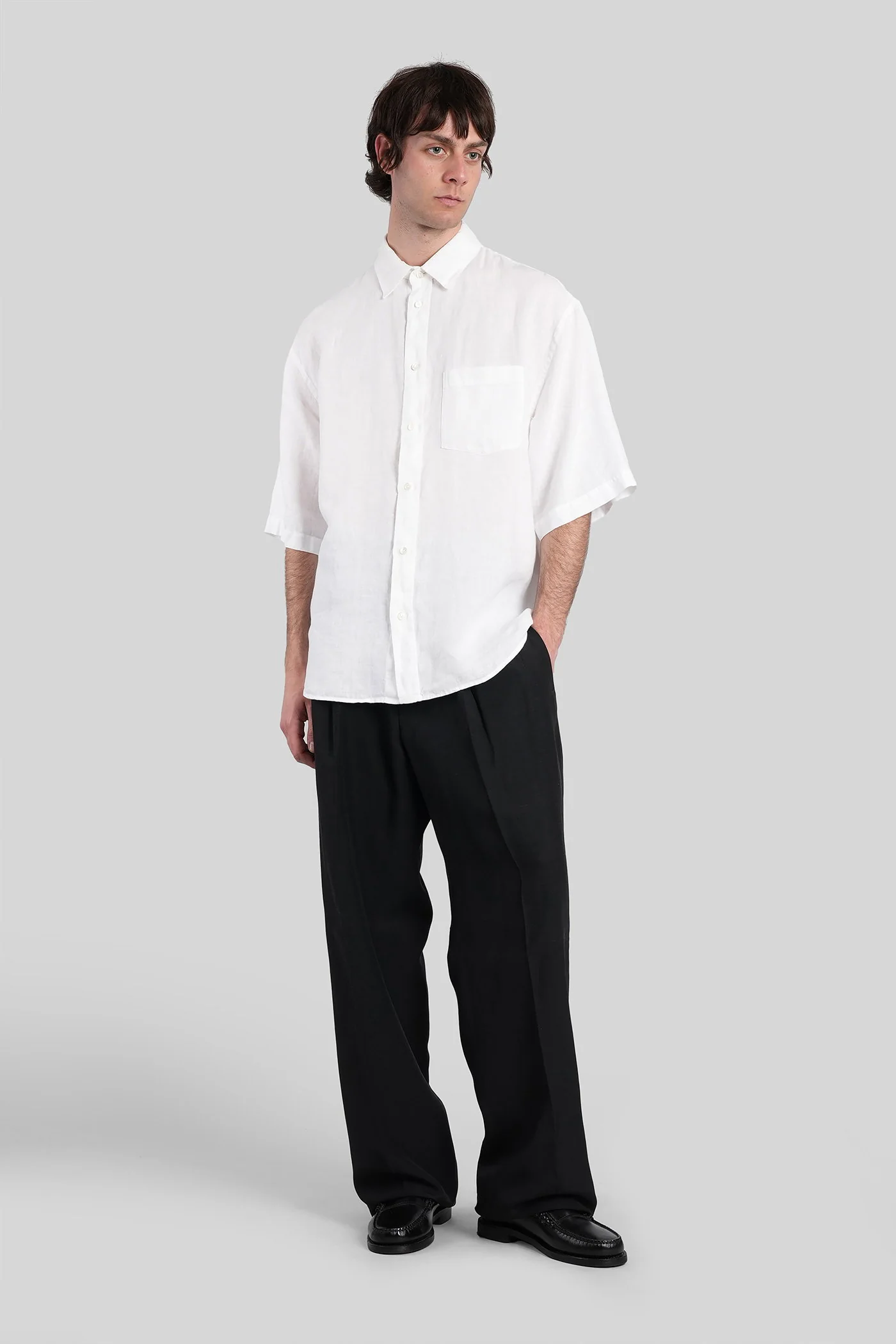 Shirt in white linen - Image 2