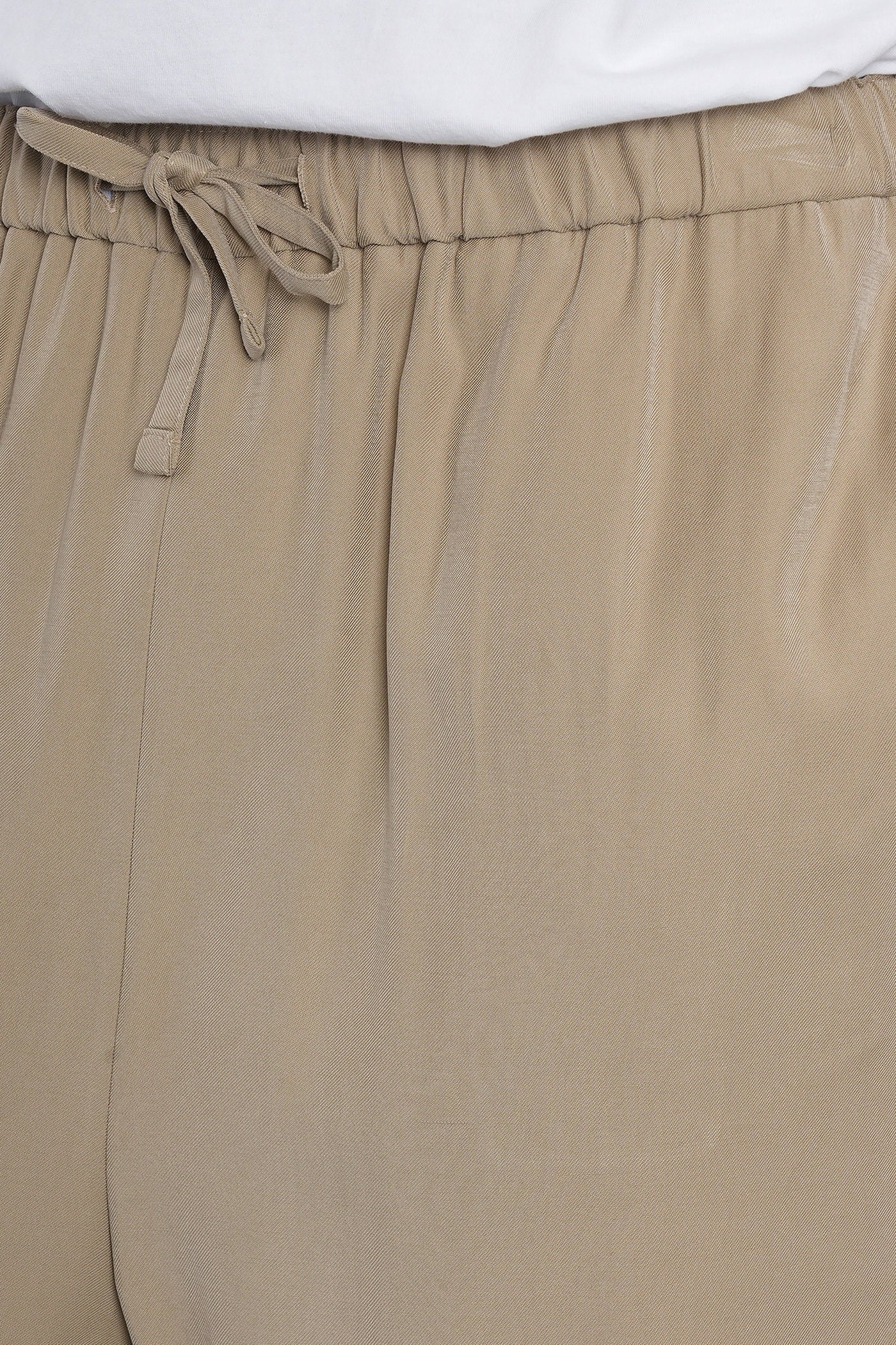 Shorts in beige viscose - Image 5