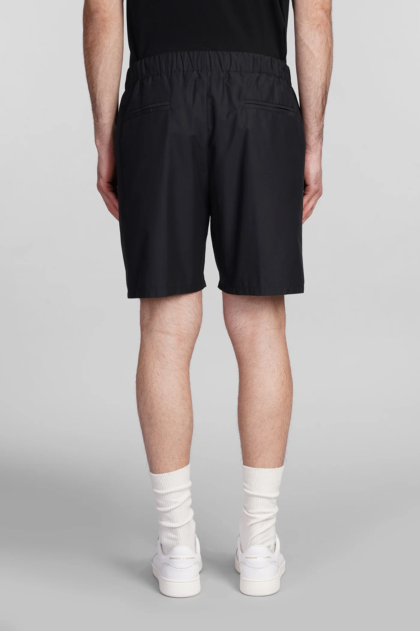Shorts in black cotton - Image 3