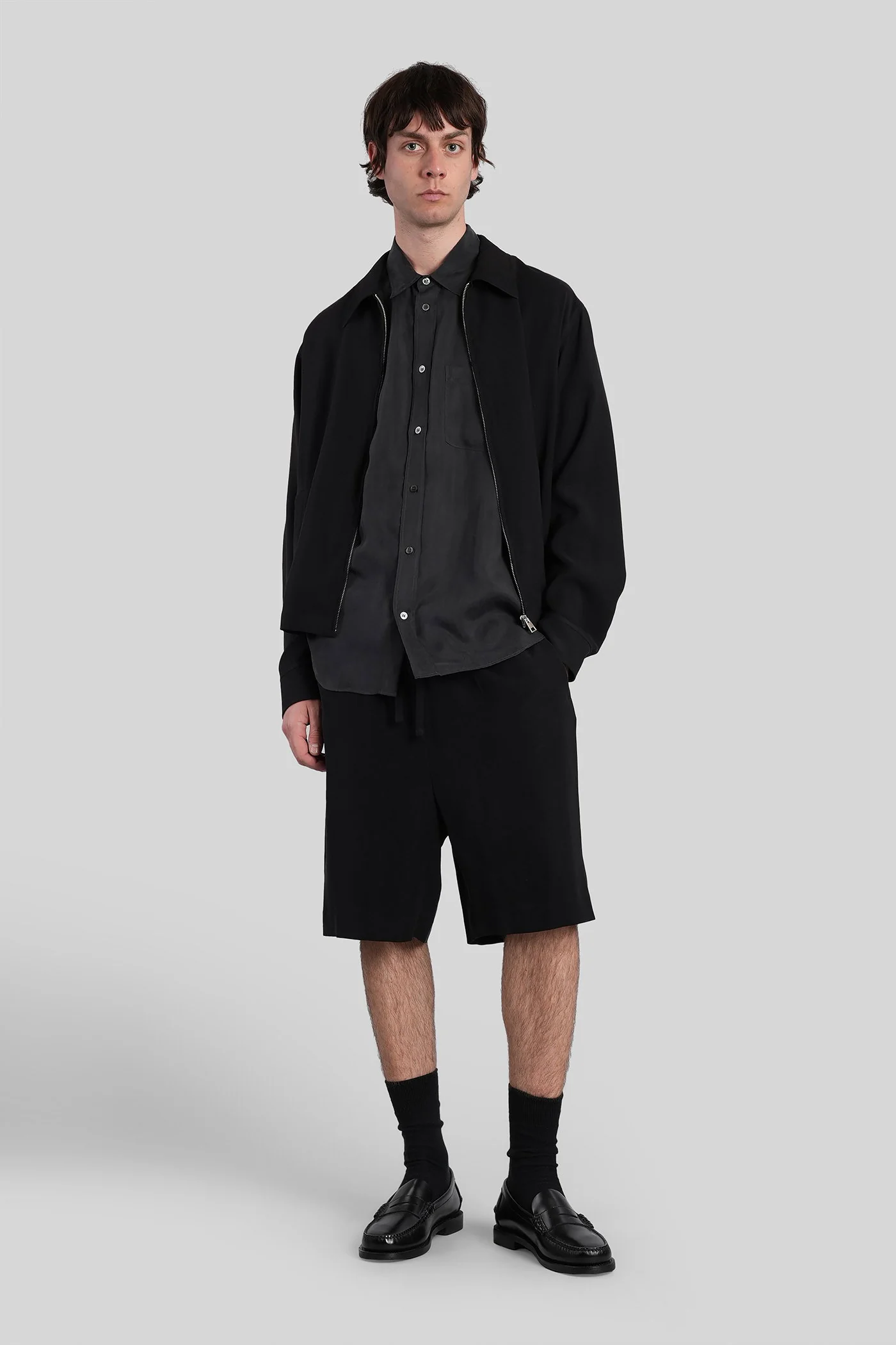 Shorts in black viscose - Image 2