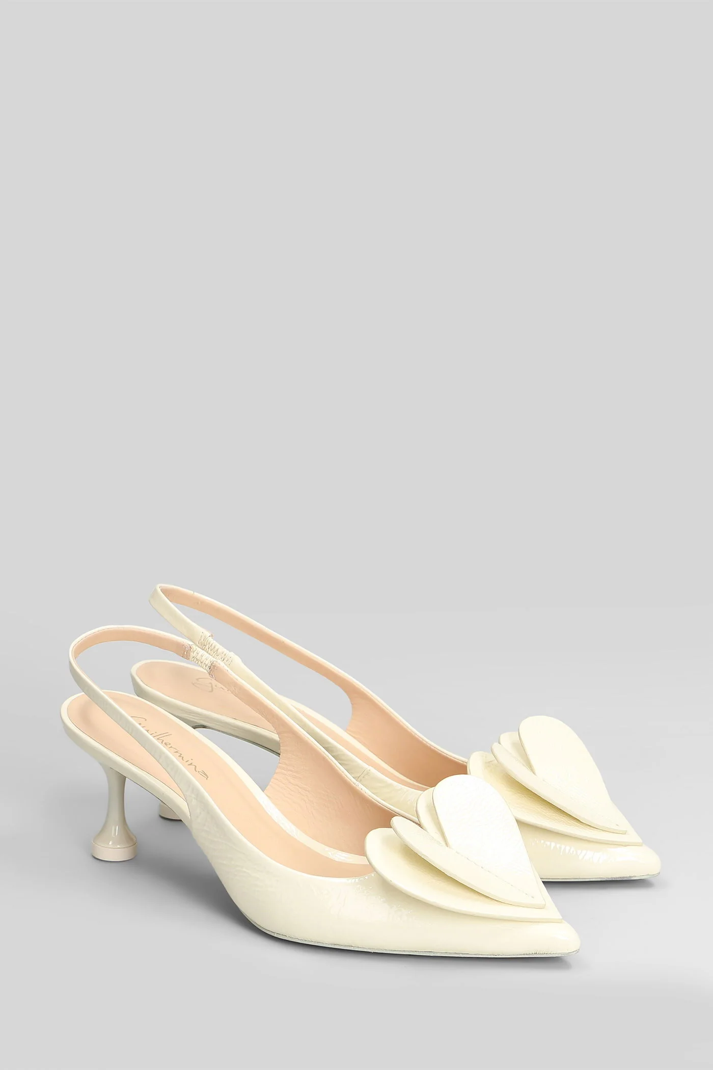 Pumps in white leather - Image 2