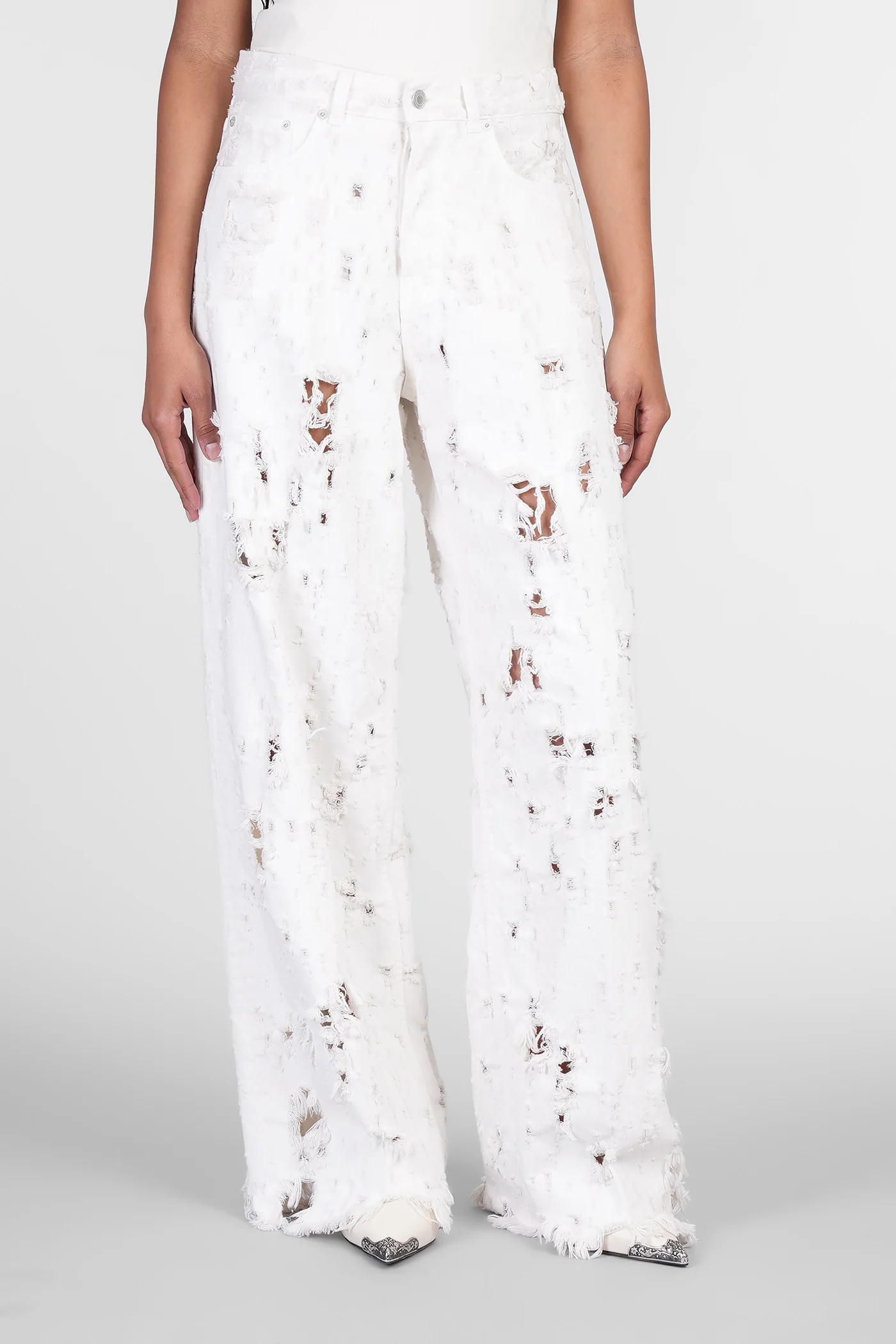 Bethany Jeans in beige cotton