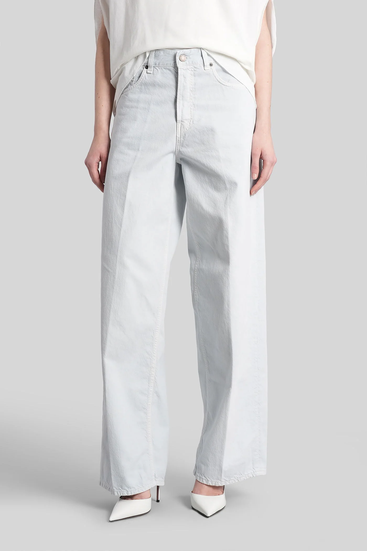 Bethany Jeans in cyan cotton