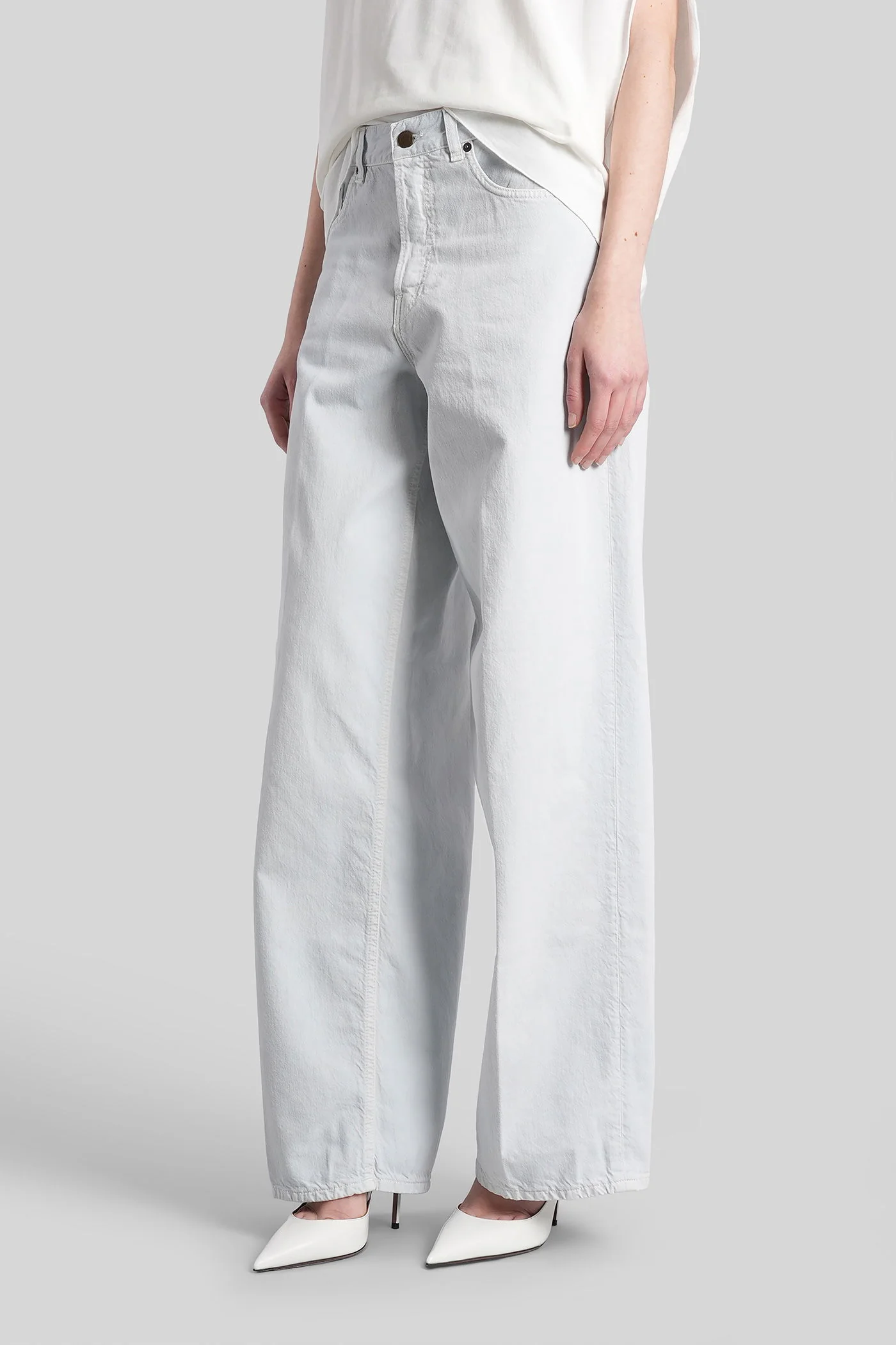 Bethany Jeans in cyan cotton - Image 4
